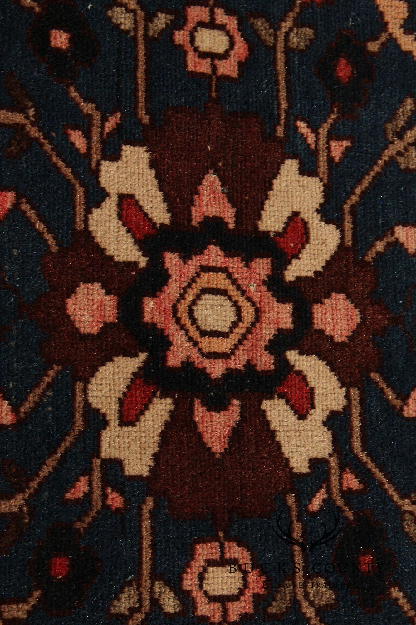 Vintage Persian Hand Knotted Heriz Area Rug 8' 9" x 11' 11"