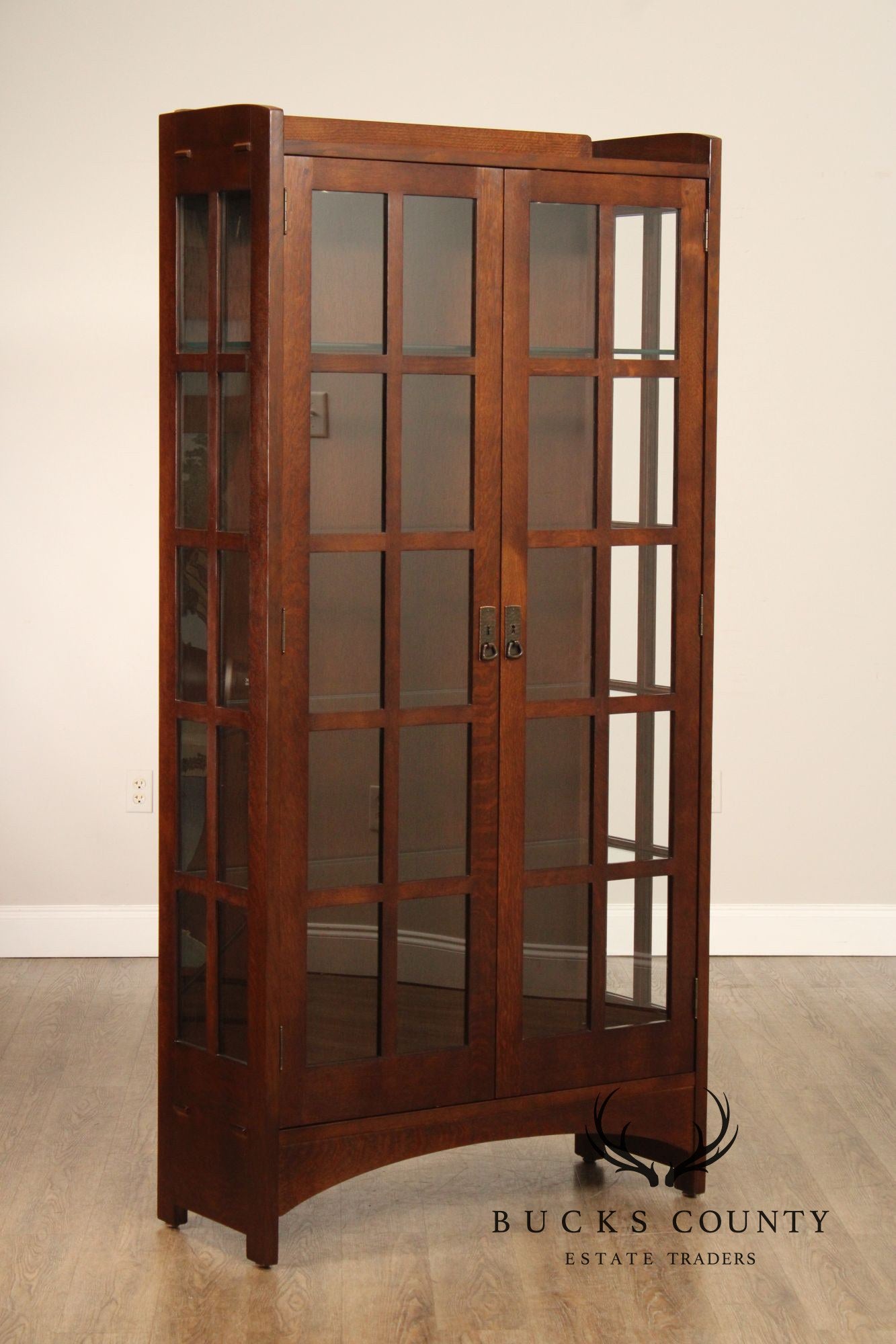 Stickley Mission Collection Oak Display Cabinet