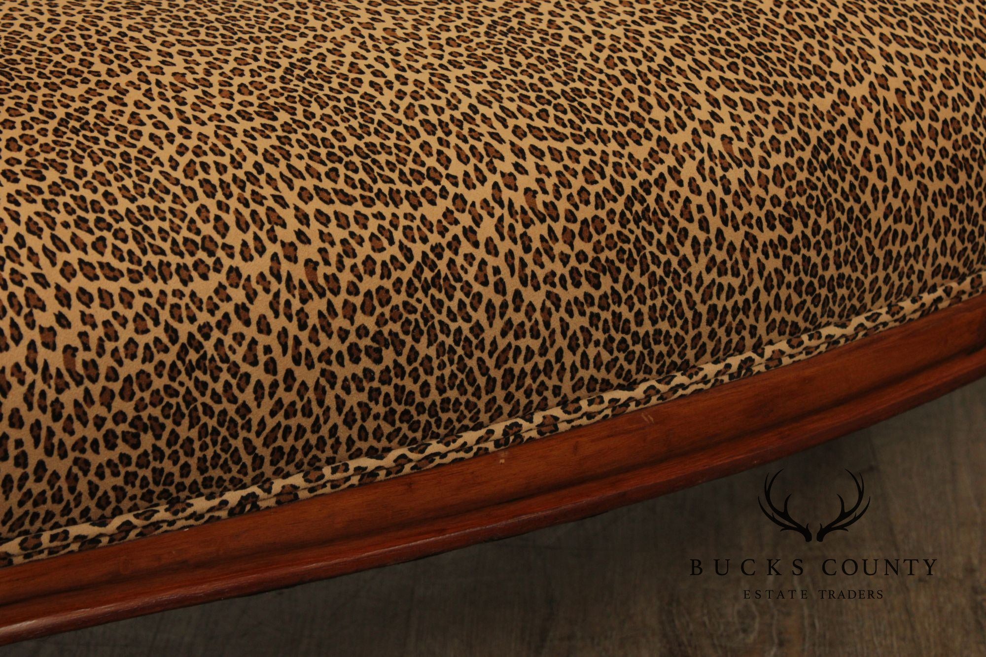 Antique Victorian Carved Walnut Frame Tufted Sofa