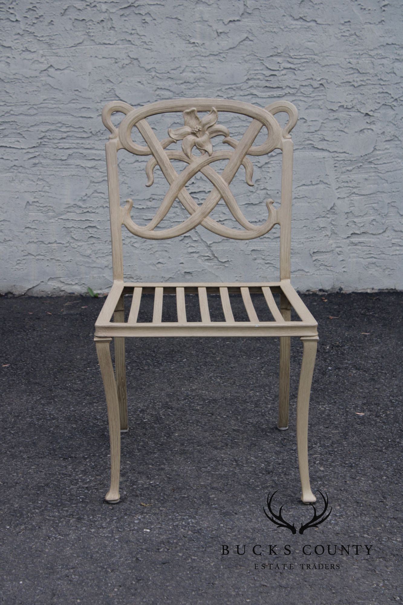 Brown Jordan 'Day Lily' Cast Aluminum Set of Four Patio Chairs