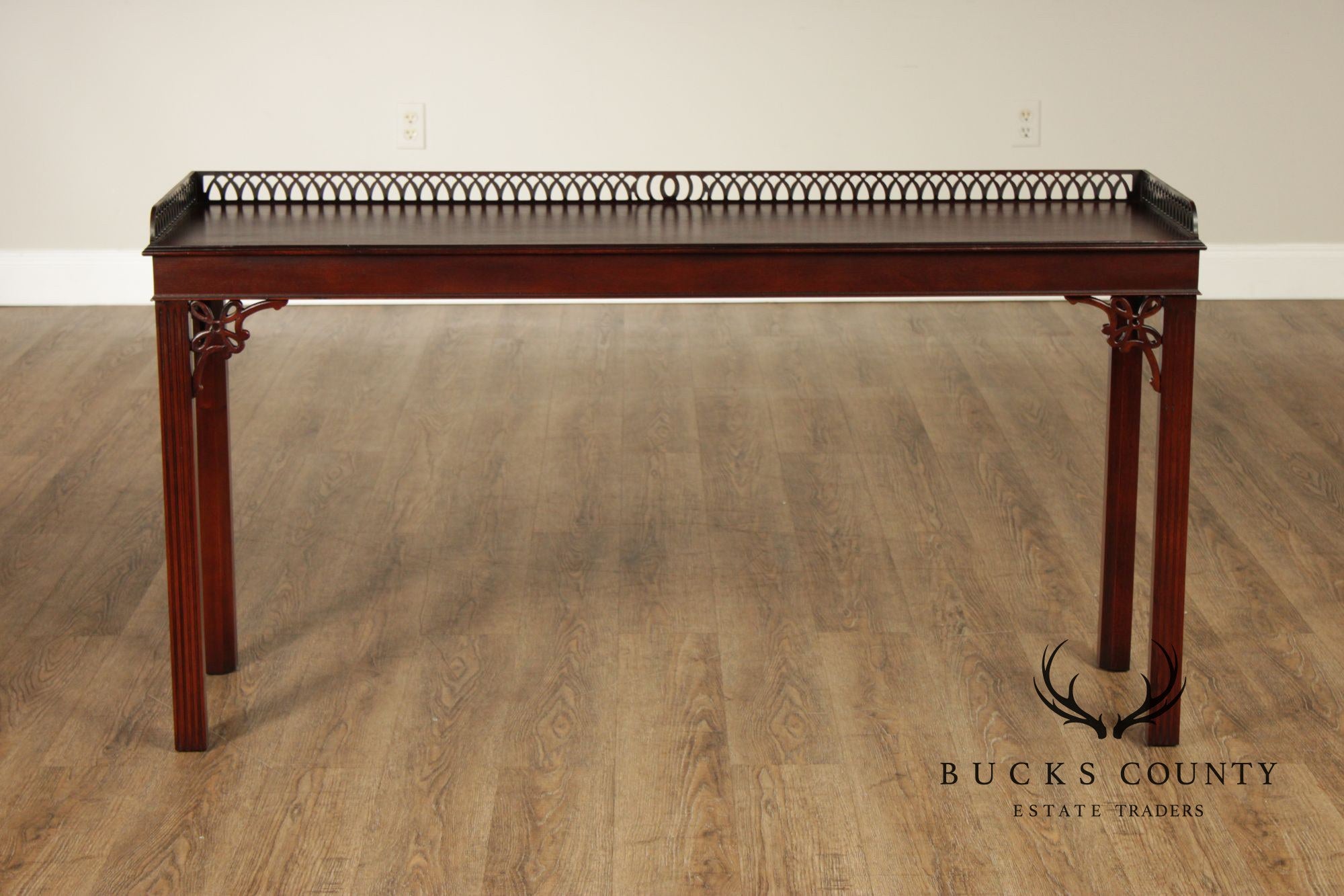 Wellington Hall Chinese Chippendale Style Mahogany Console table