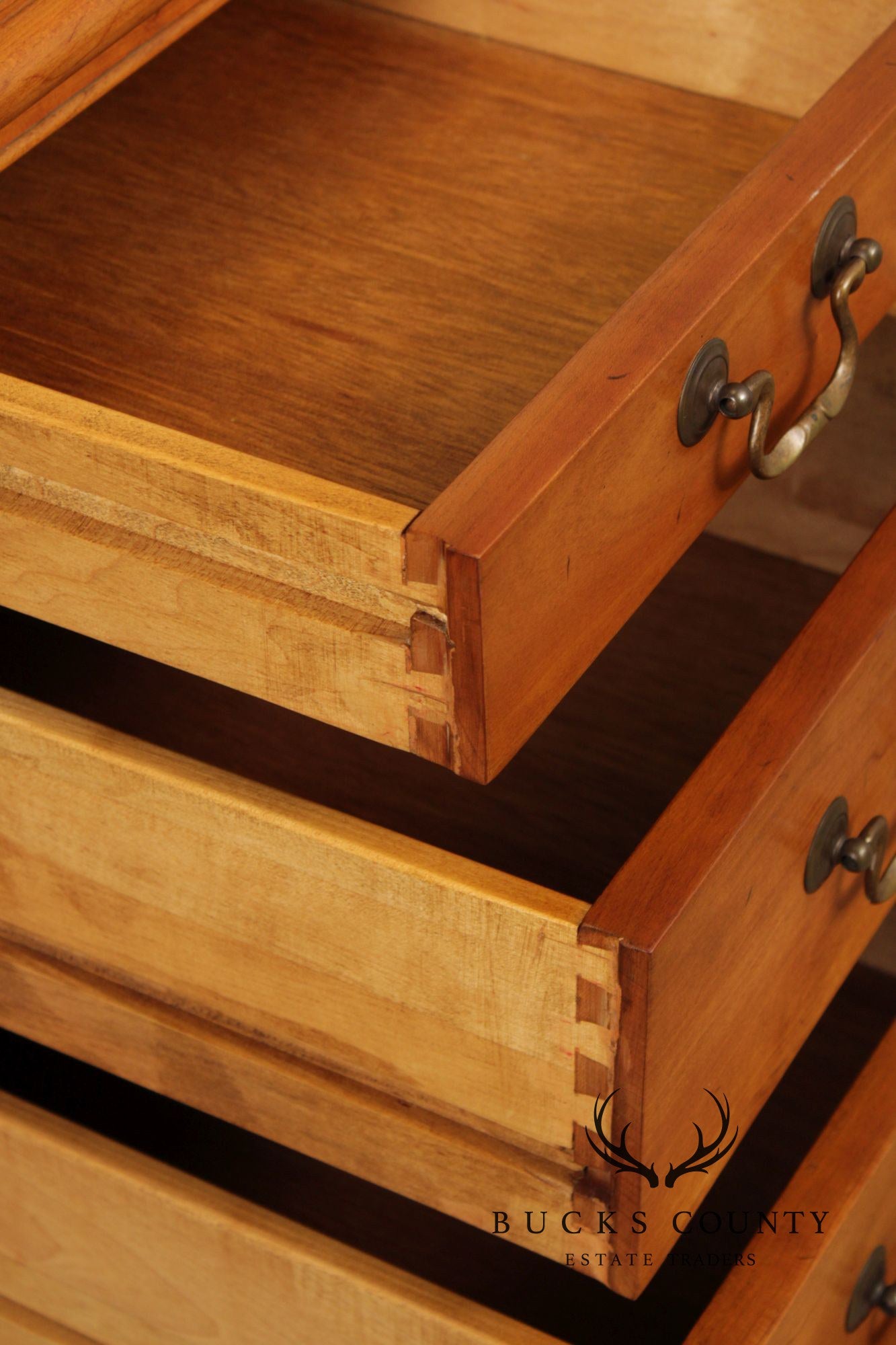 Stickley Chippendale Style Cherry Pedestal Executive Desk