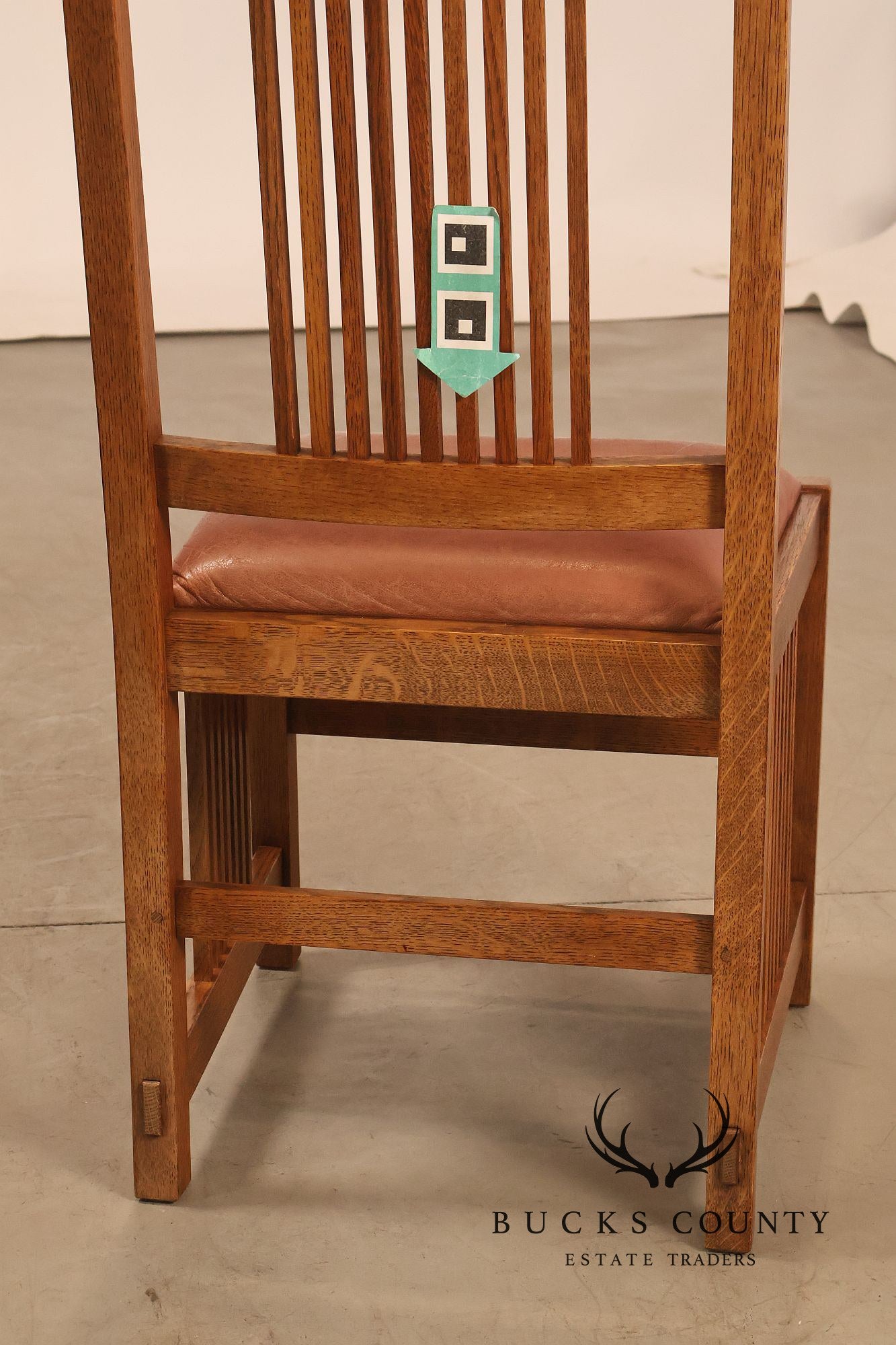 Stickley Mission Collection Set Of Six Oak Spindle Dining Chairs