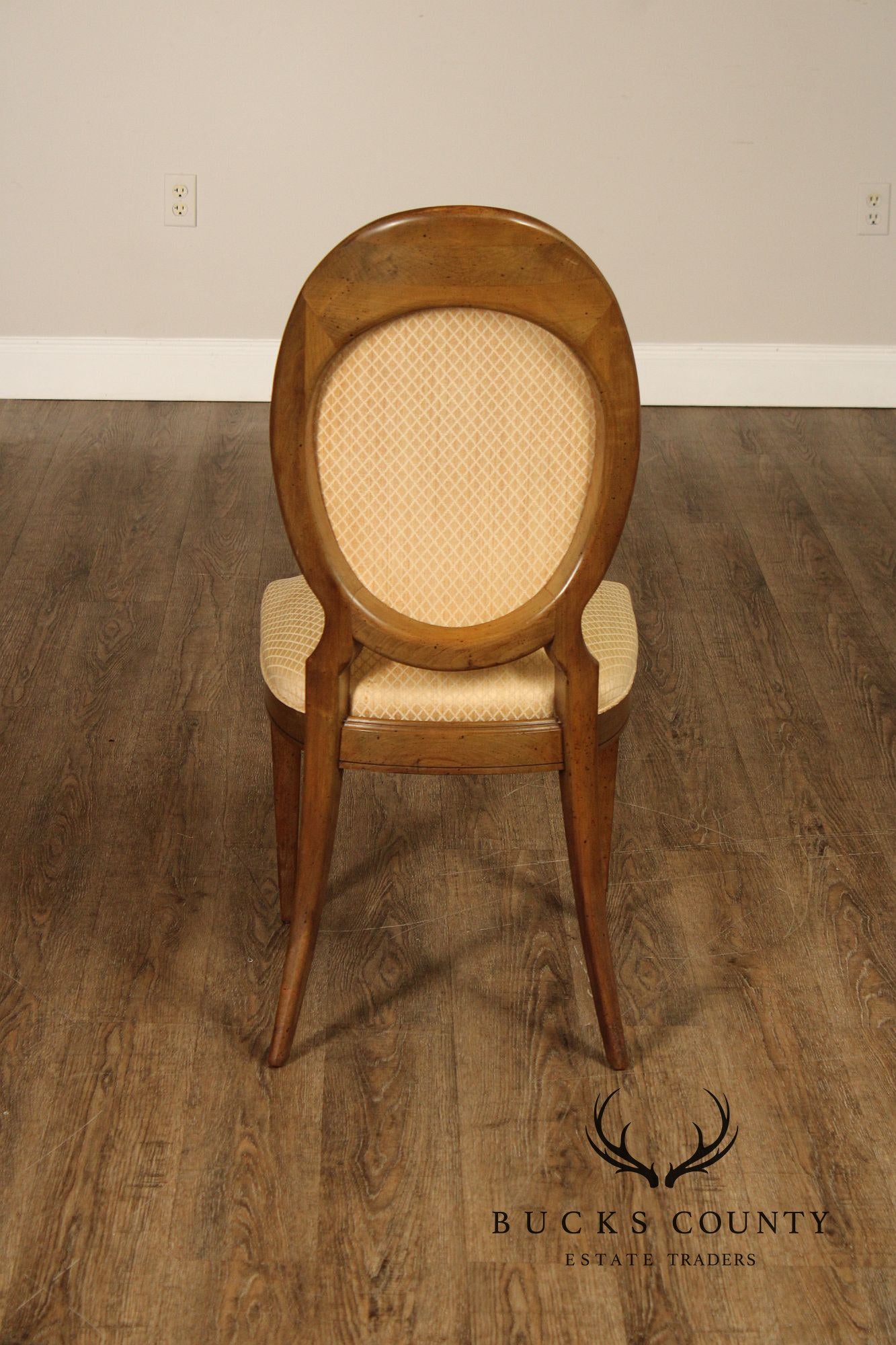 Biedermeier Style Set of Four Burlwood Dining Chairs