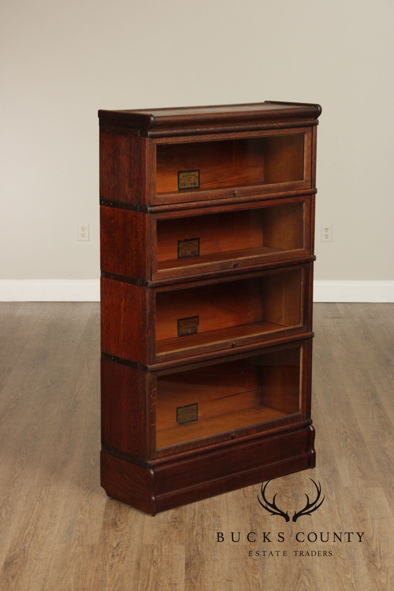 Globe Wernicke Antique Pair Of Stacking Barrister Bookcases