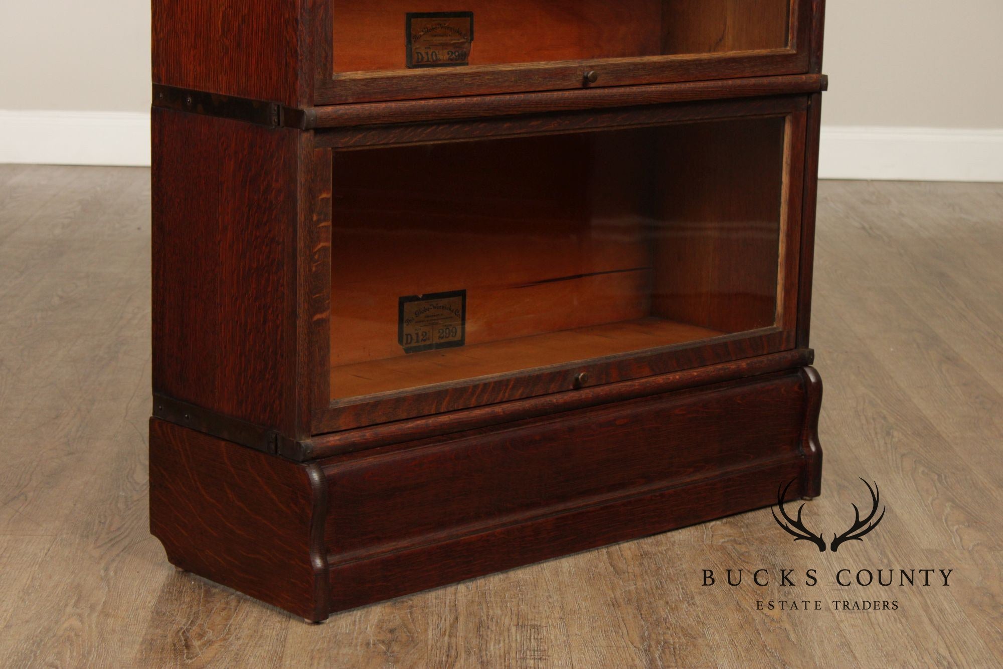 Globe Wernicke Antique Pair Of Stacking Barrister Bookcases