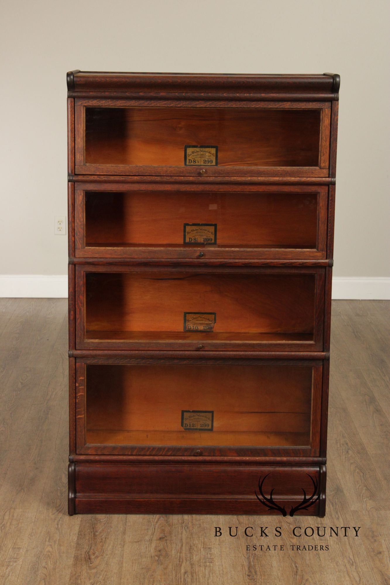 Globe Wernicke Antique Pair Of Stacking Barrister Bookcases