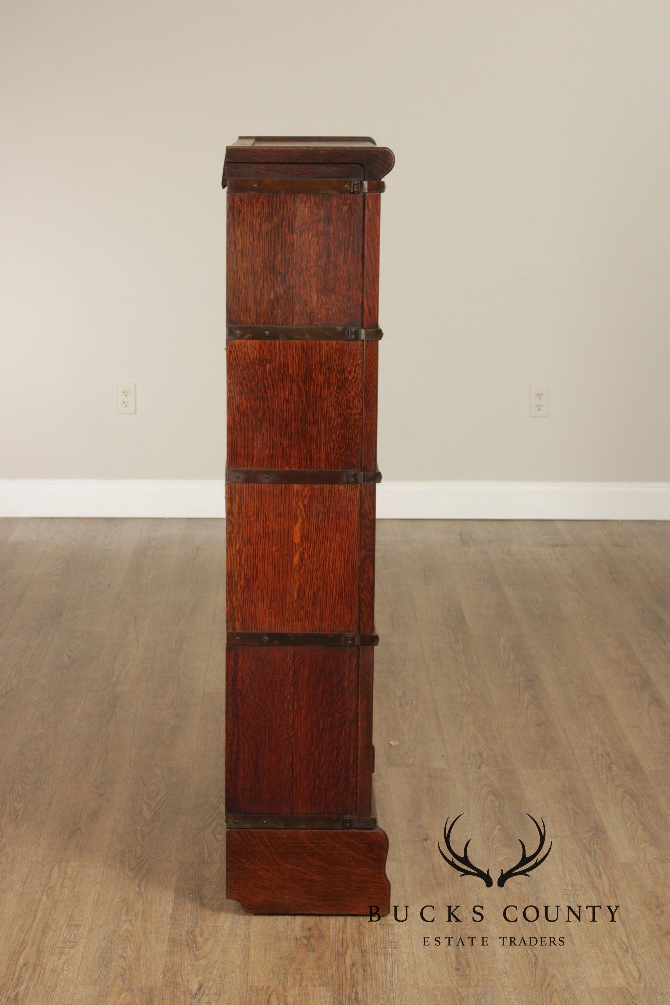Globe Wernicke Antique Pair Of Stacking Barrister Bookcases