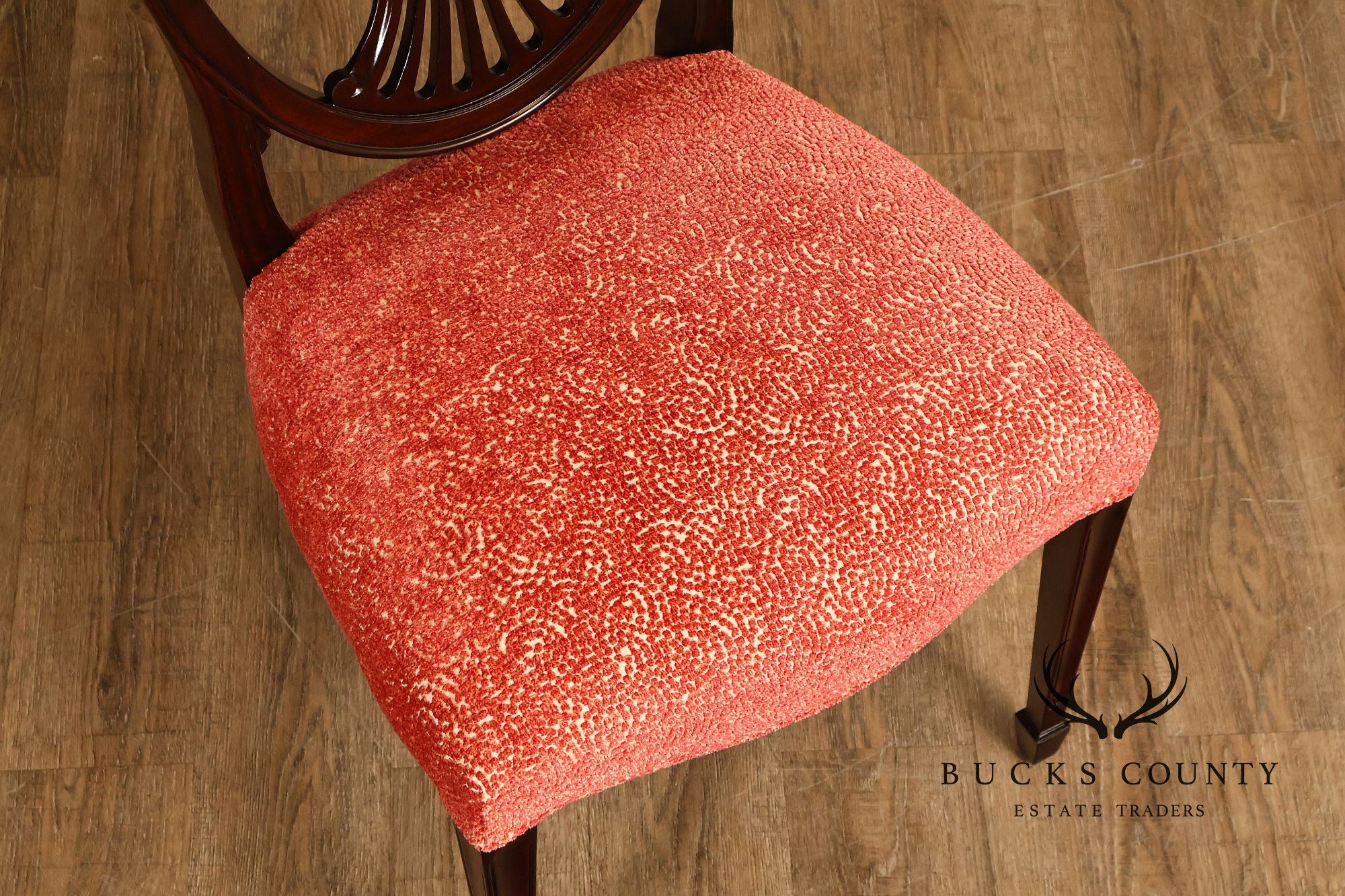 Stickley Federal Mahogany Set Of Eight Shield Back Dining Chairs