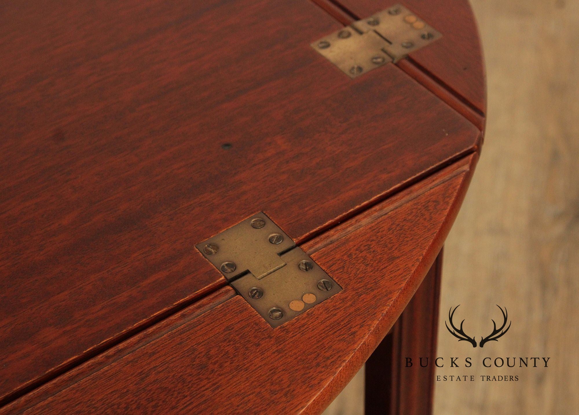 Chippendale Style Vintage Mahogany Butler's Tray Bar Cart