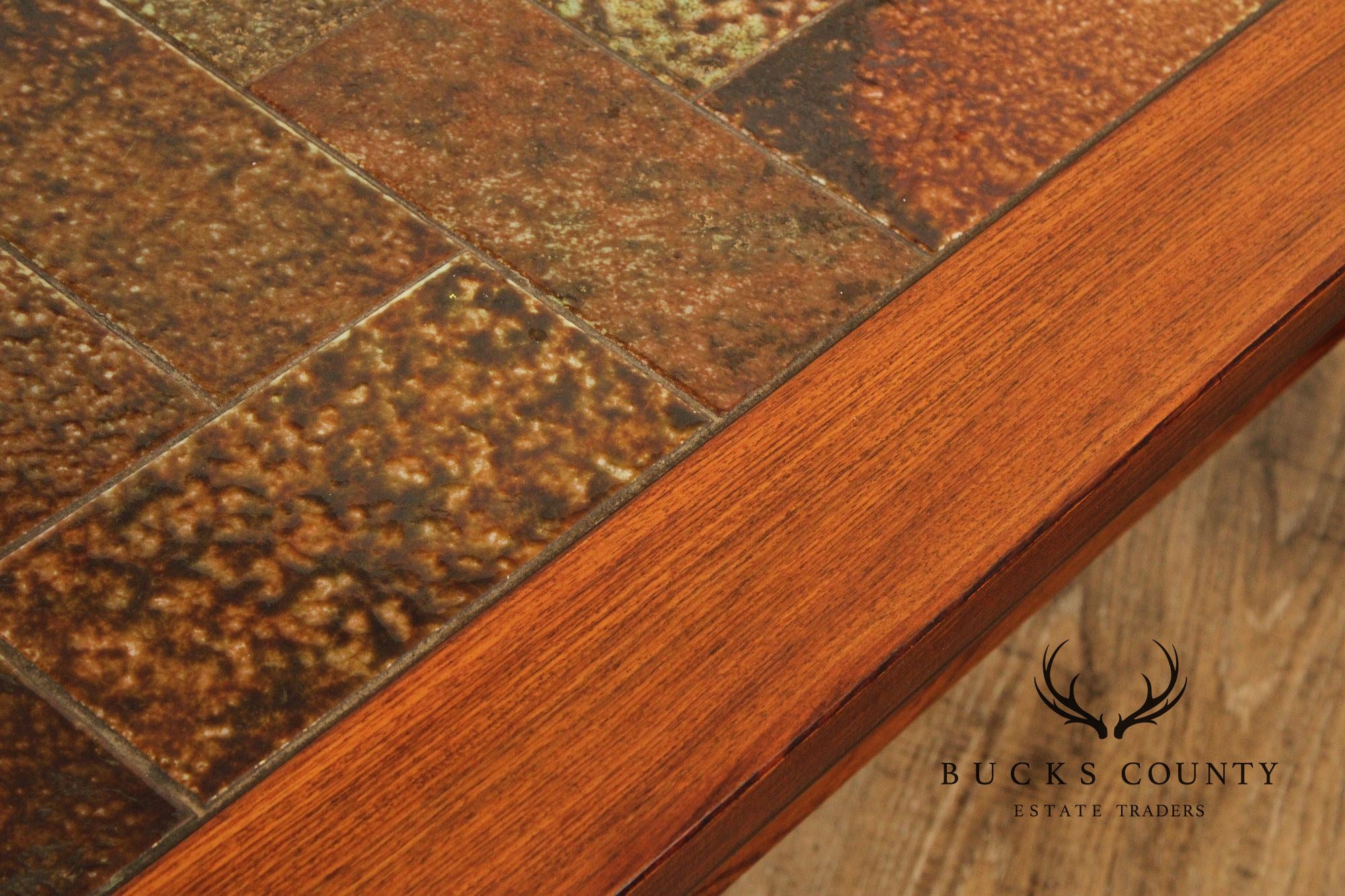 Vintage Danish Modern Rosewood & Tile Square Coffee Table