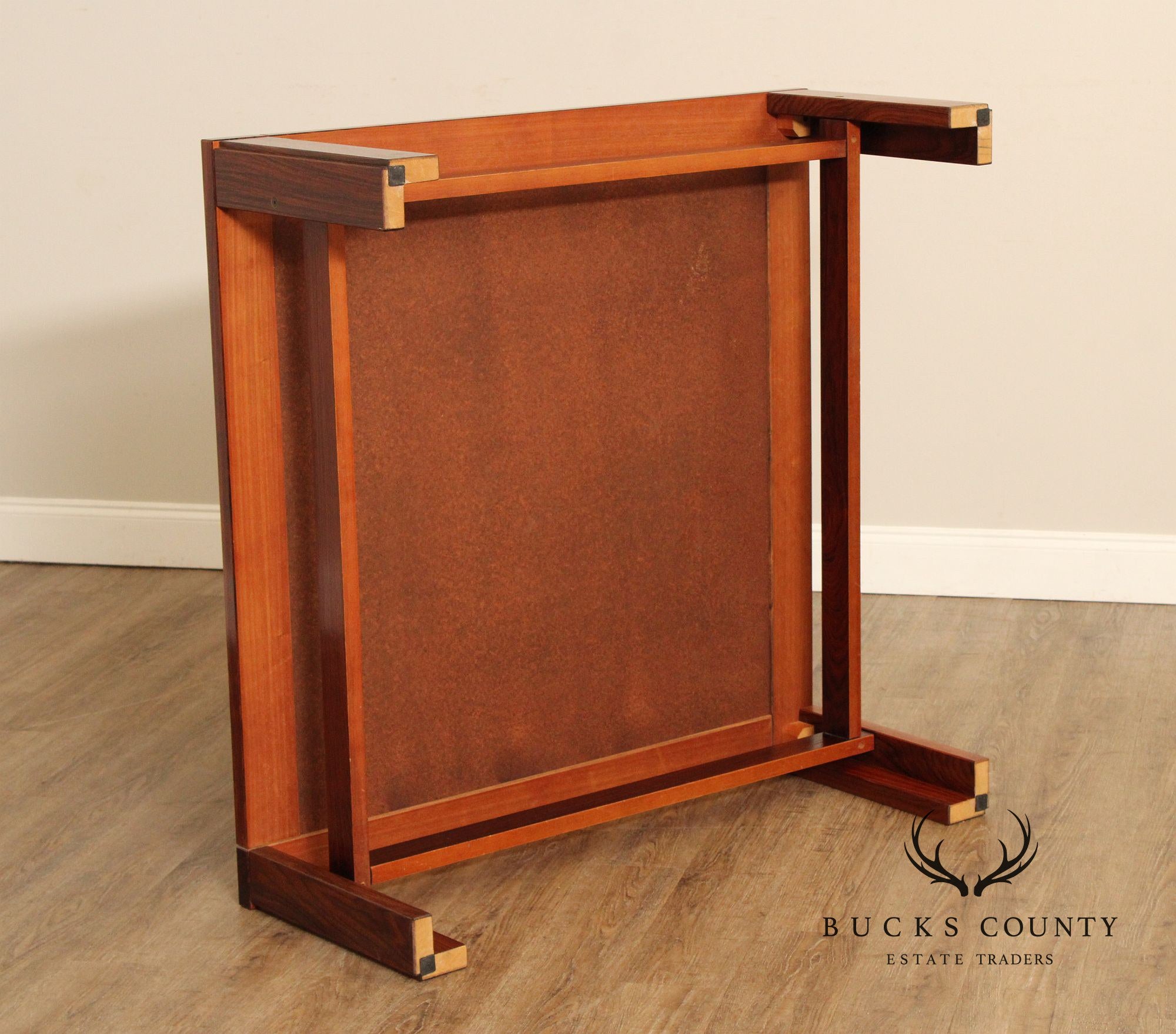 Vintage Danish Modern Rosewood & Tile Square Coffee Table