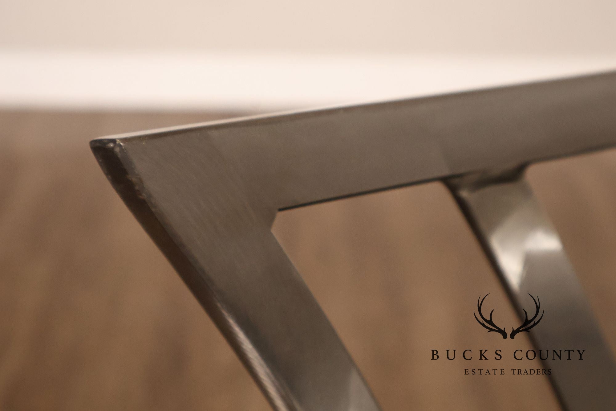 Shaver Howard Contemporary Set Of Three Brushed Steel Swivel Bar Stools