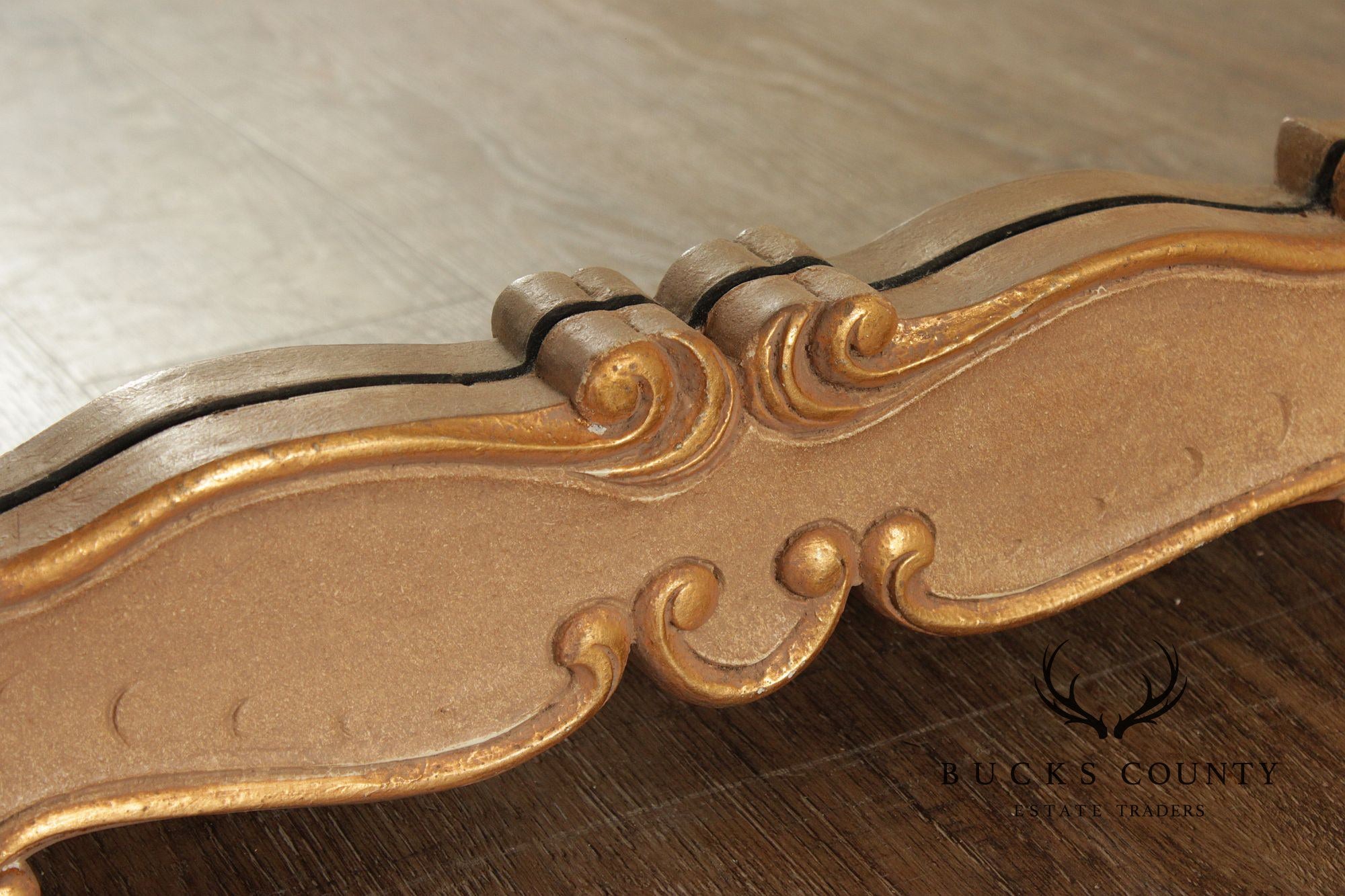 Rococo Style Large Gold Painted Wall Mirror