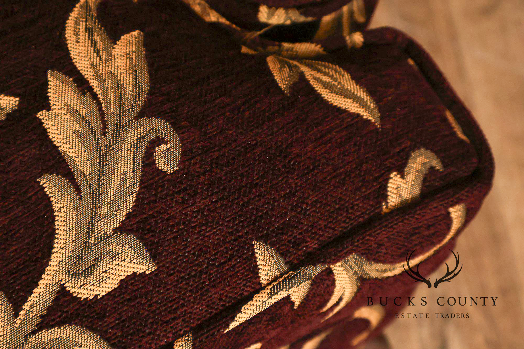 Traditional Queen Anne Style Upholstered Wingback Chair