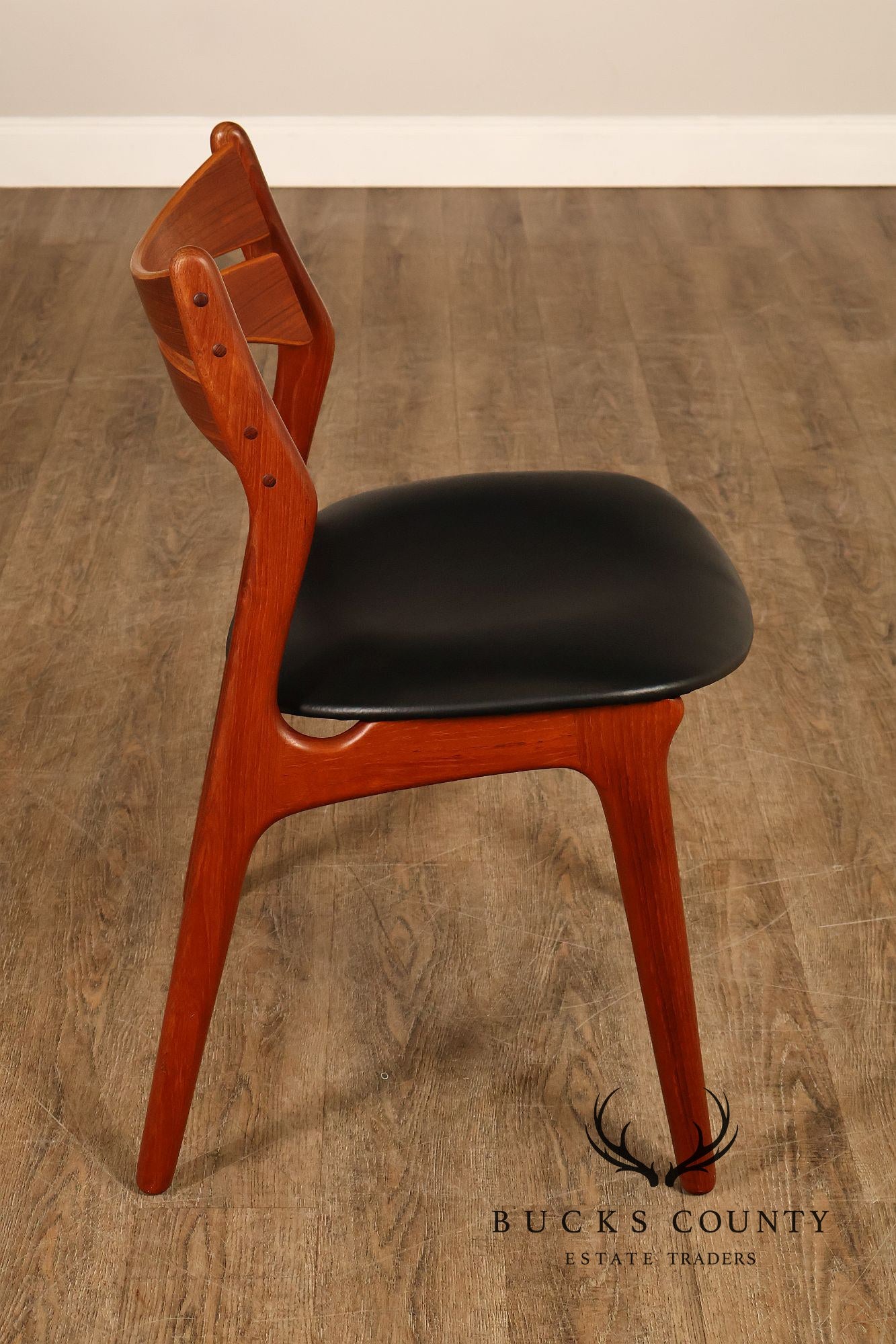 Danish Mid Century Modern Erik Buch Teak Desk Chair