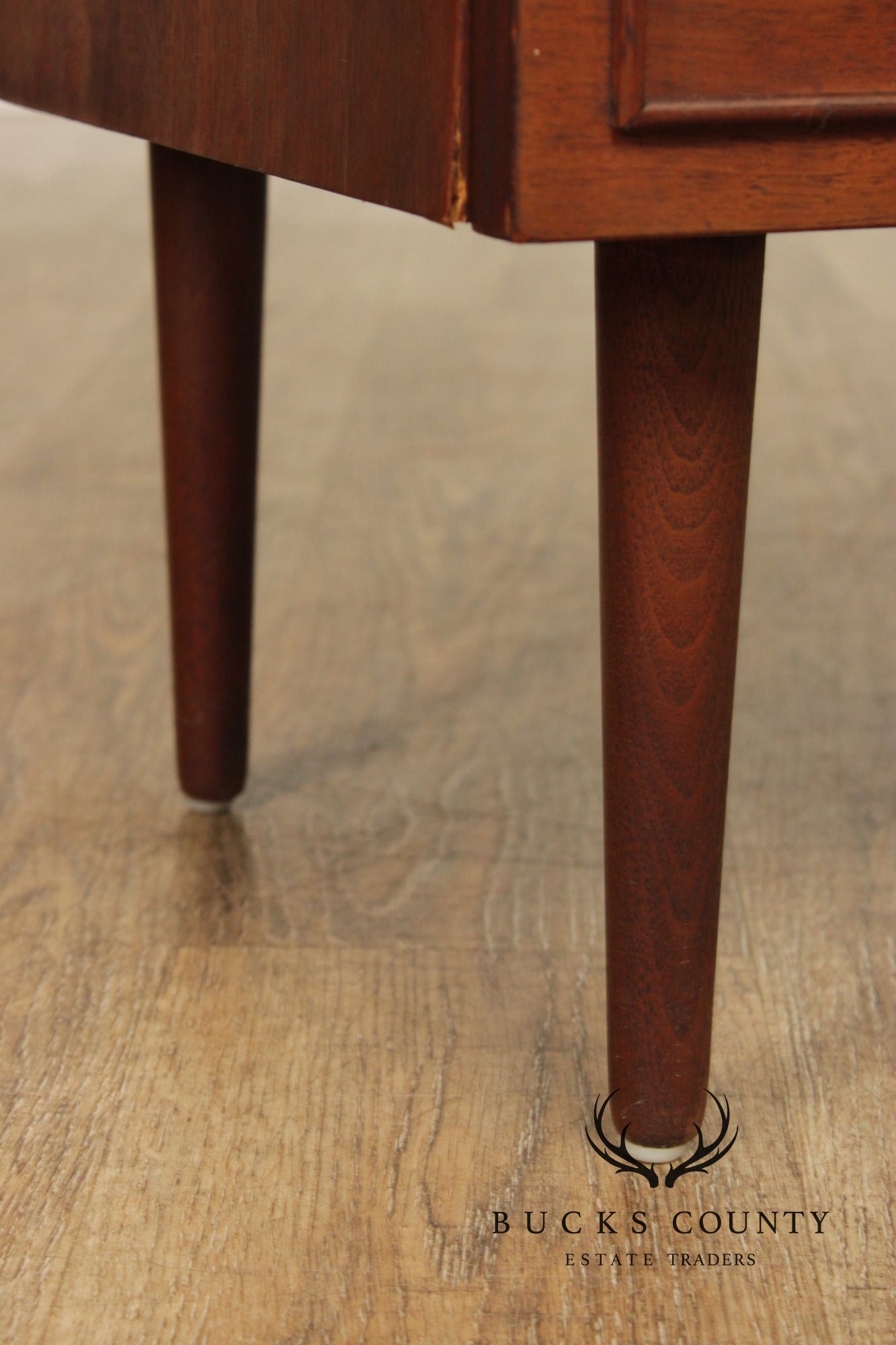Mid Century Modern Walnut Record Cabinet Side Table