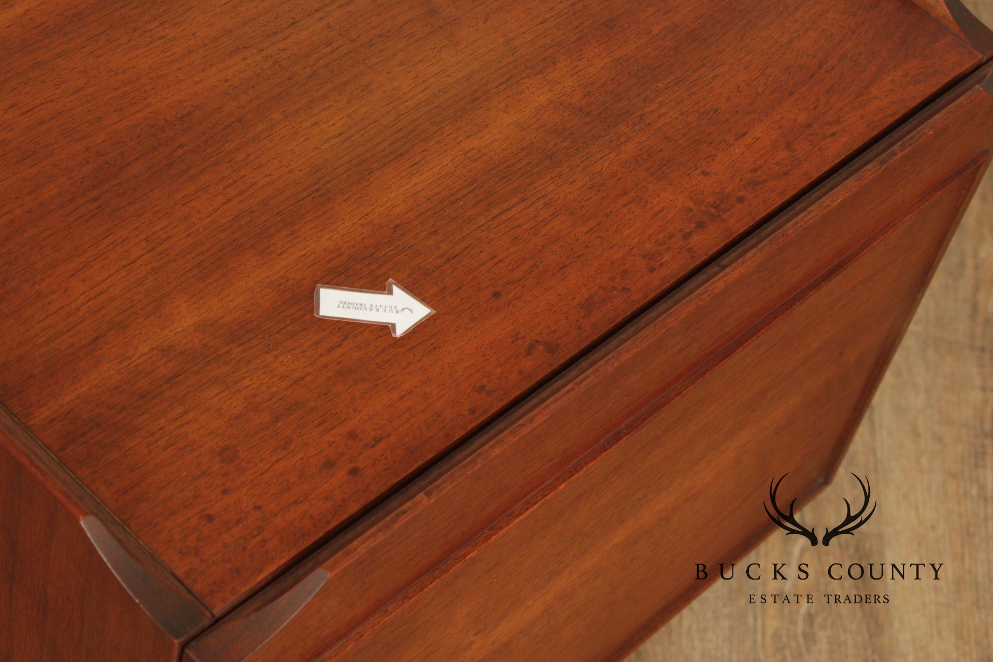 Mid Century Modern Walnut Record Cabinet Side Table