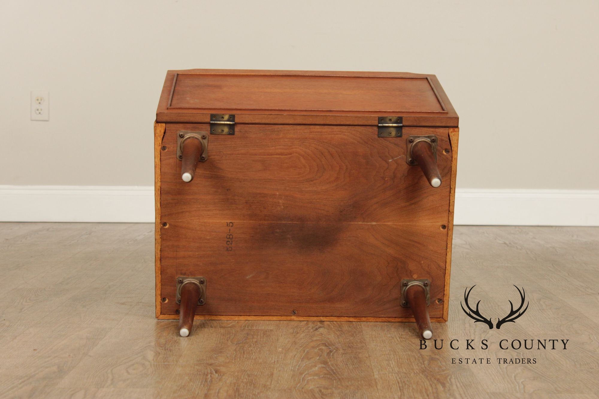 Mid Century Modern Walnut Record Cabinet Side Table