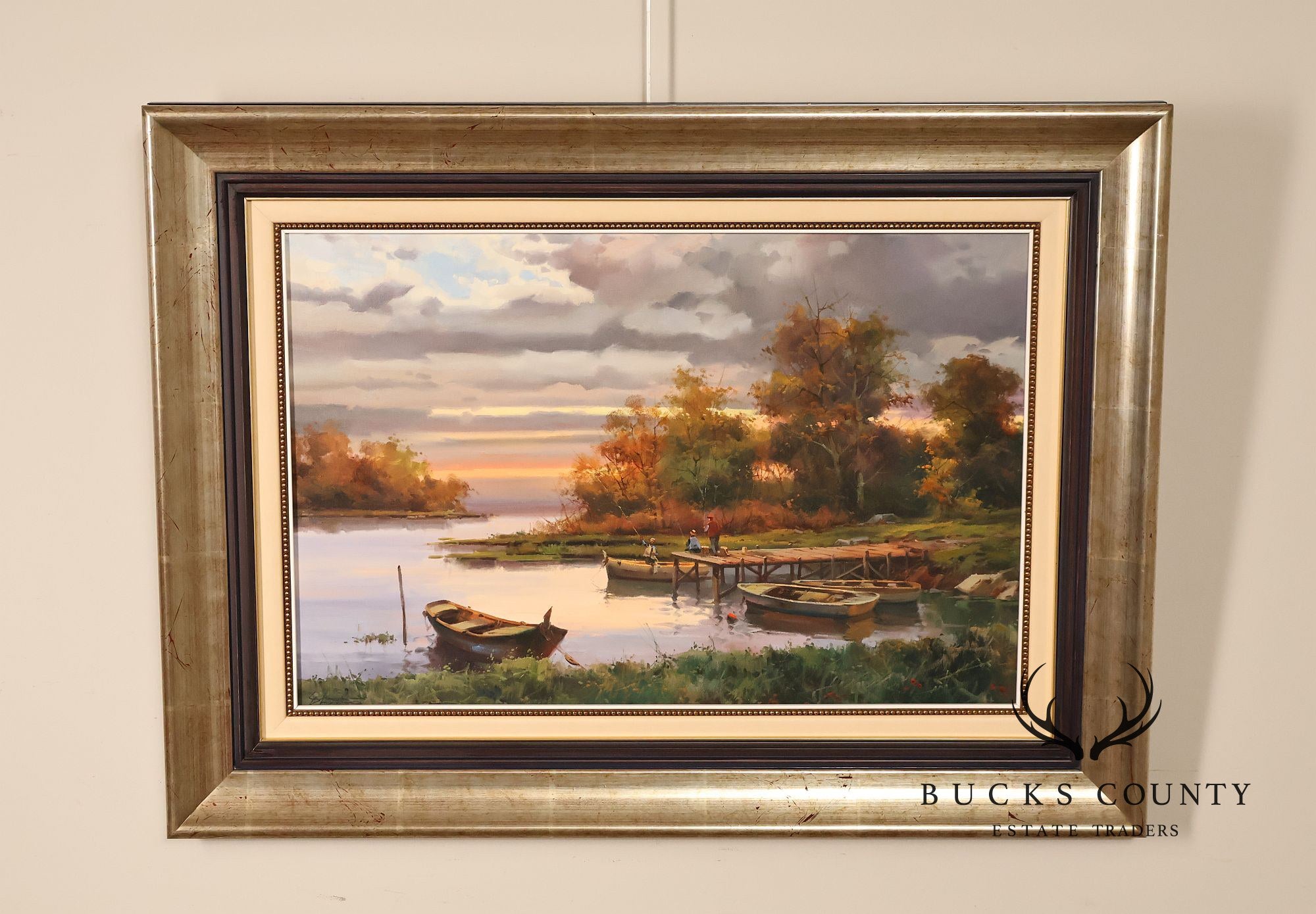 Salvador Caballero Tarde De Pesca Landscape Oil Painting