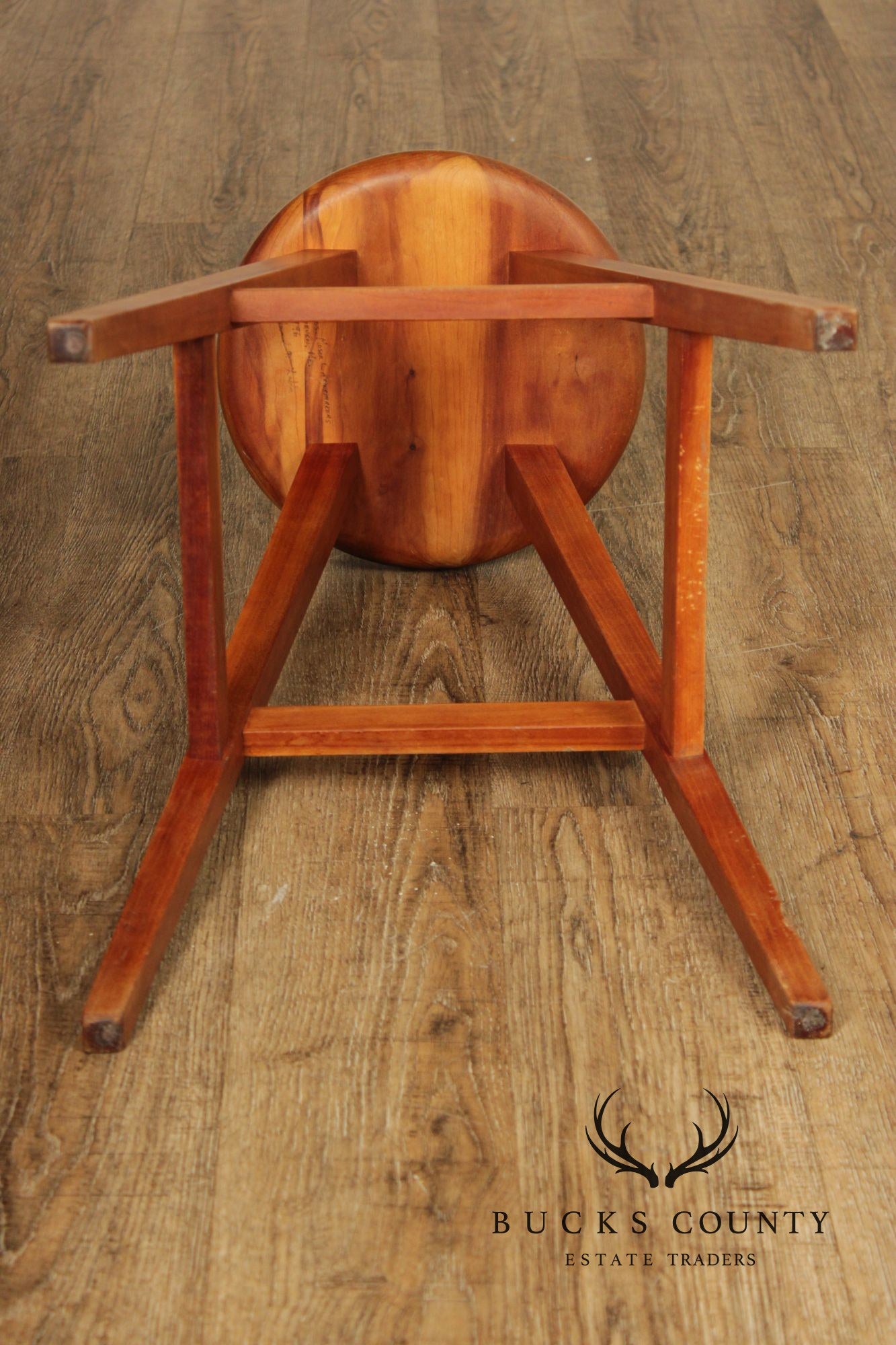 Thomas Moser Pair Of Cherry Splay Leg Counter Stools