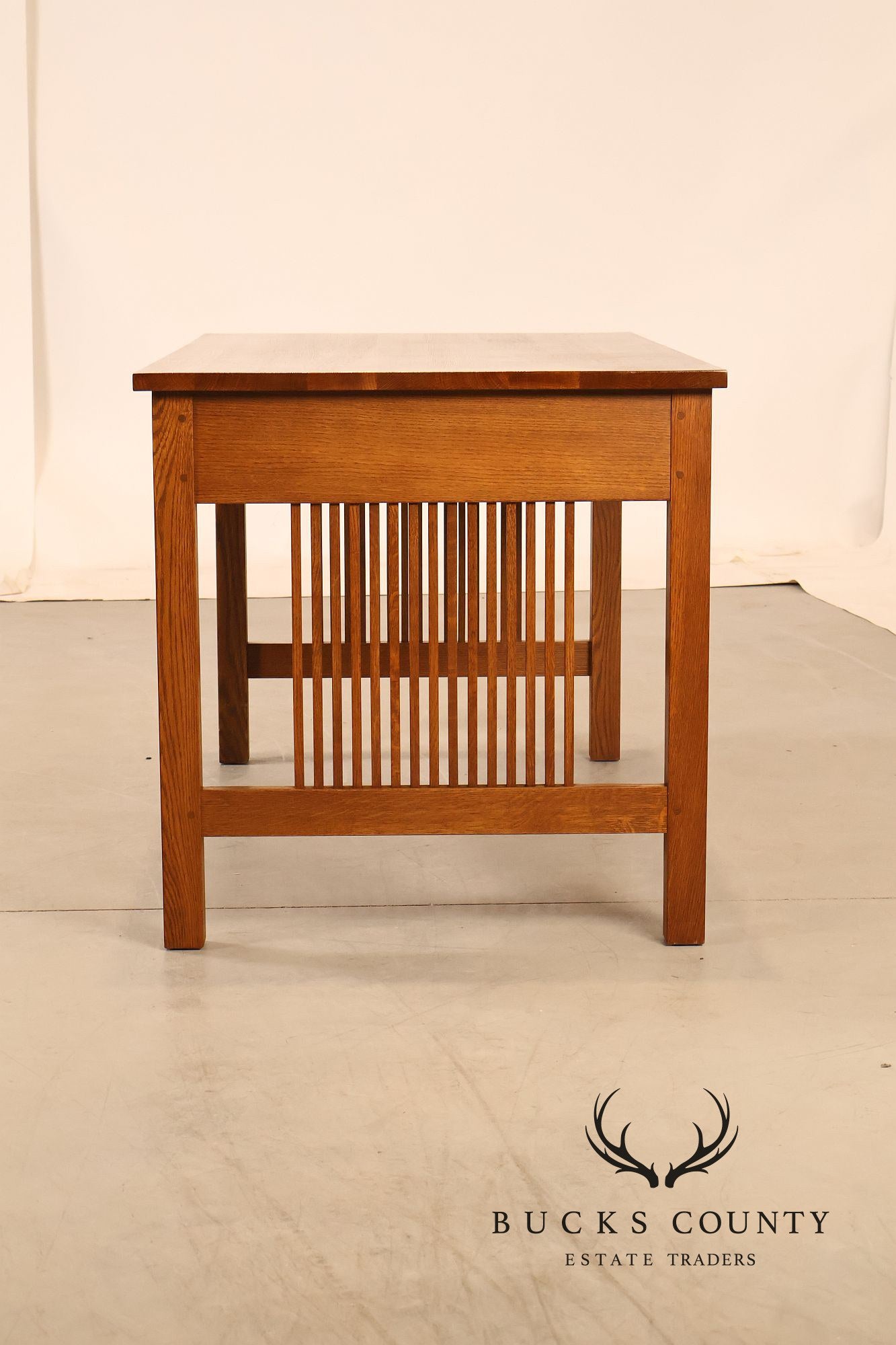 Stickley Mission Collection Oak Spindle Writing Desk