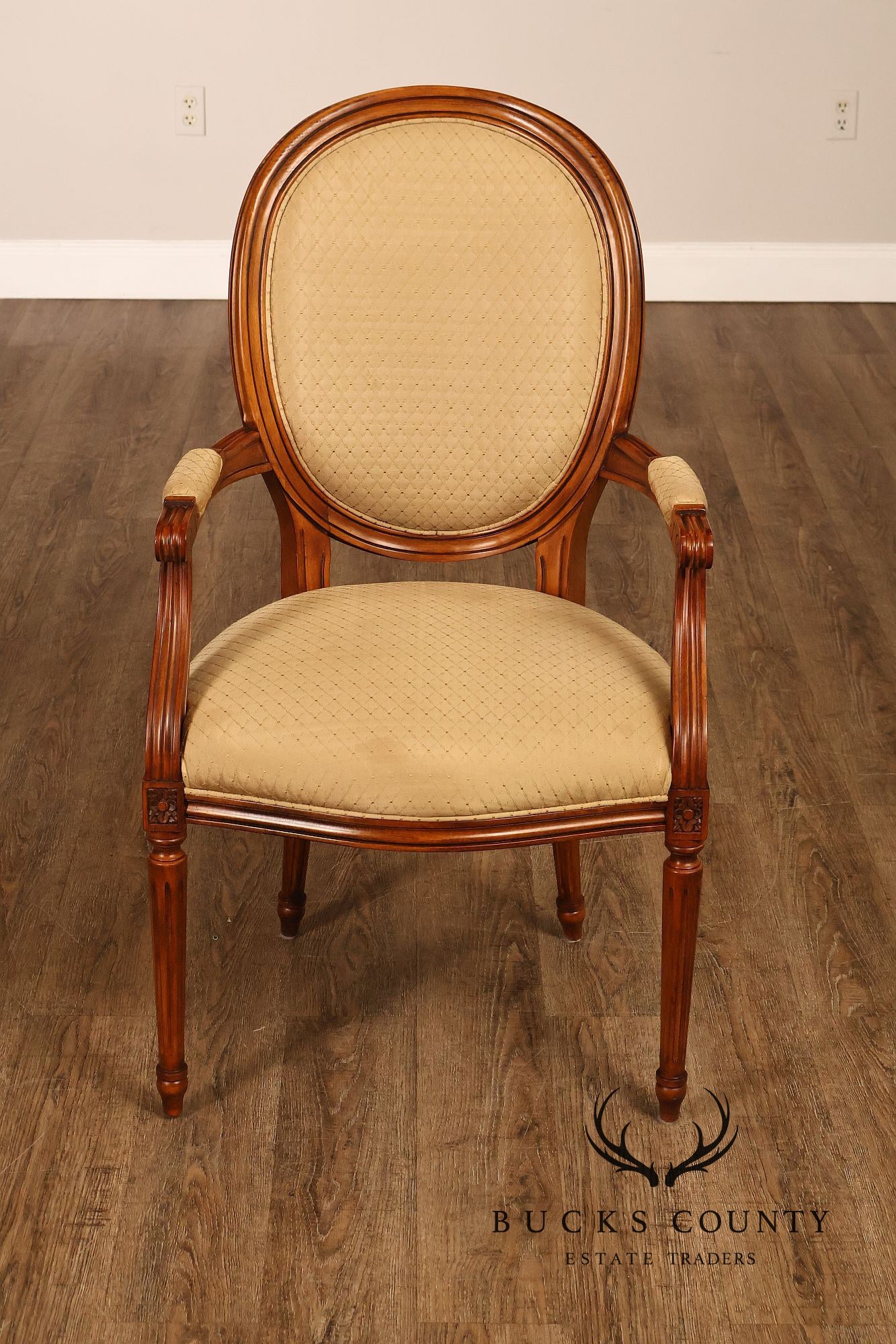 Stickley Louis XVI Directore Style Set Of Six Cherry Dining Chairs