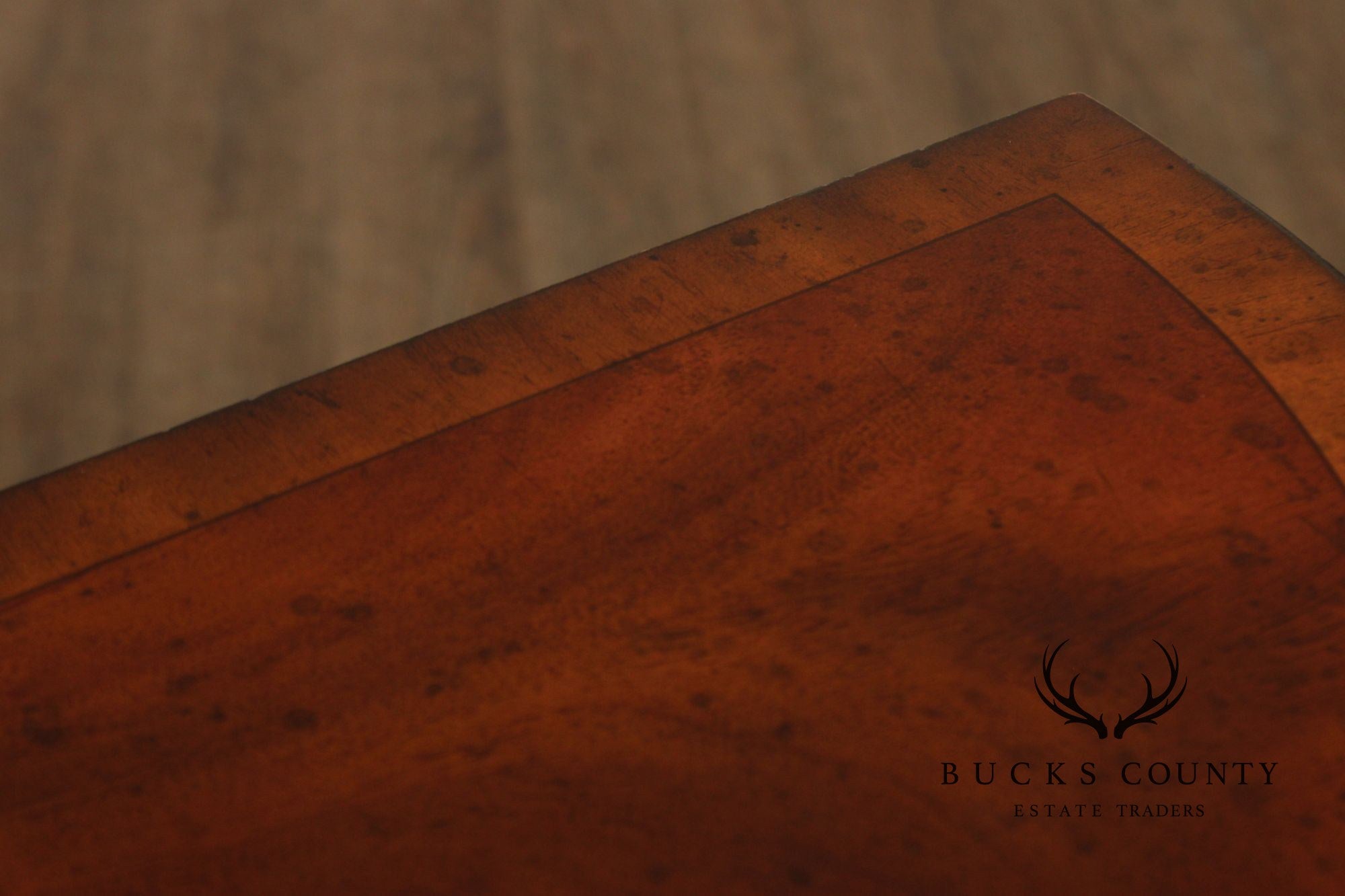 MAITLAND SMITH CHINOISERIE DECORATED DEMILUNE SIDEBOARD