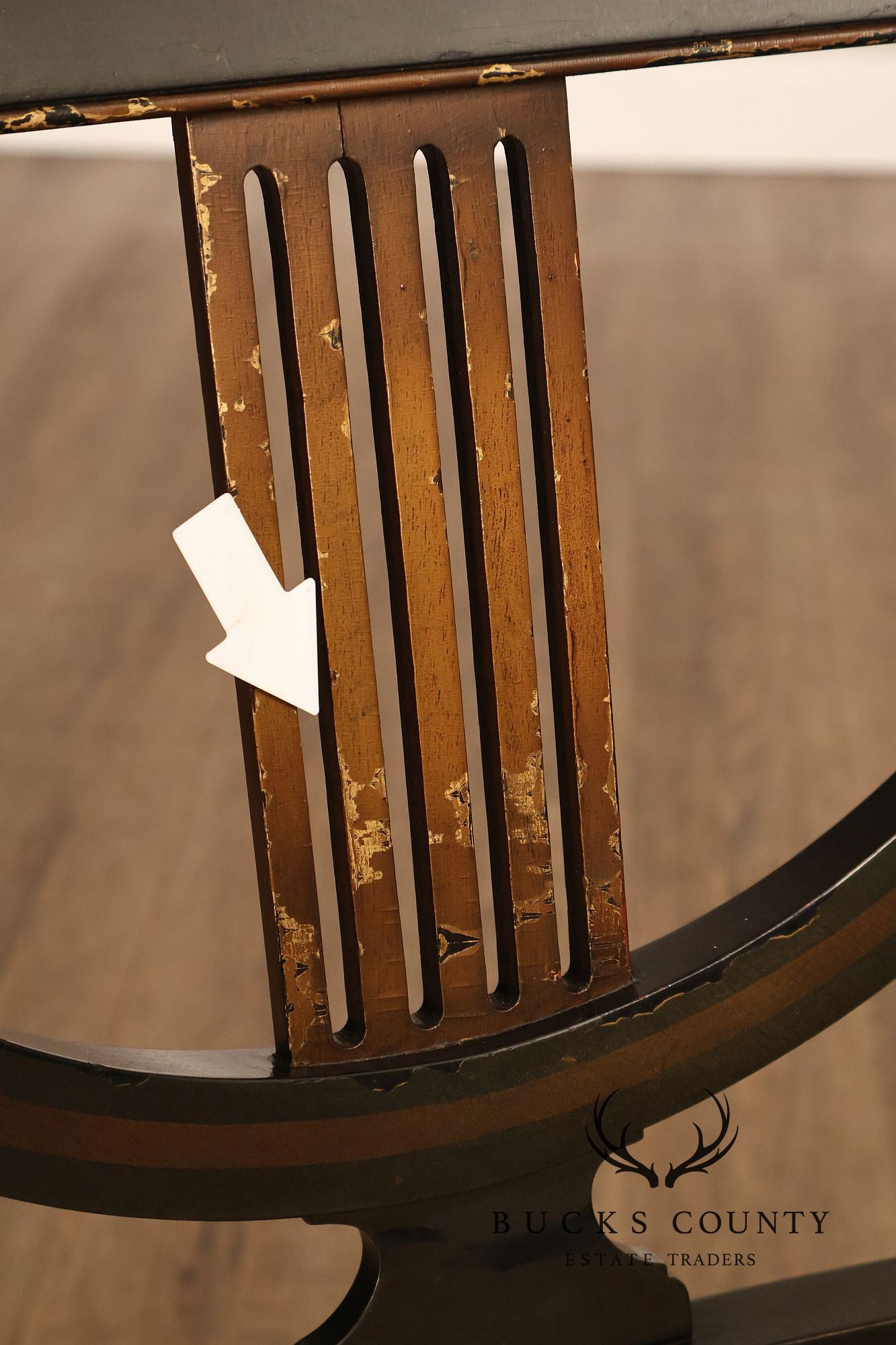 J. L. Pershing & Son Vintage Federal Style Painted Armchair