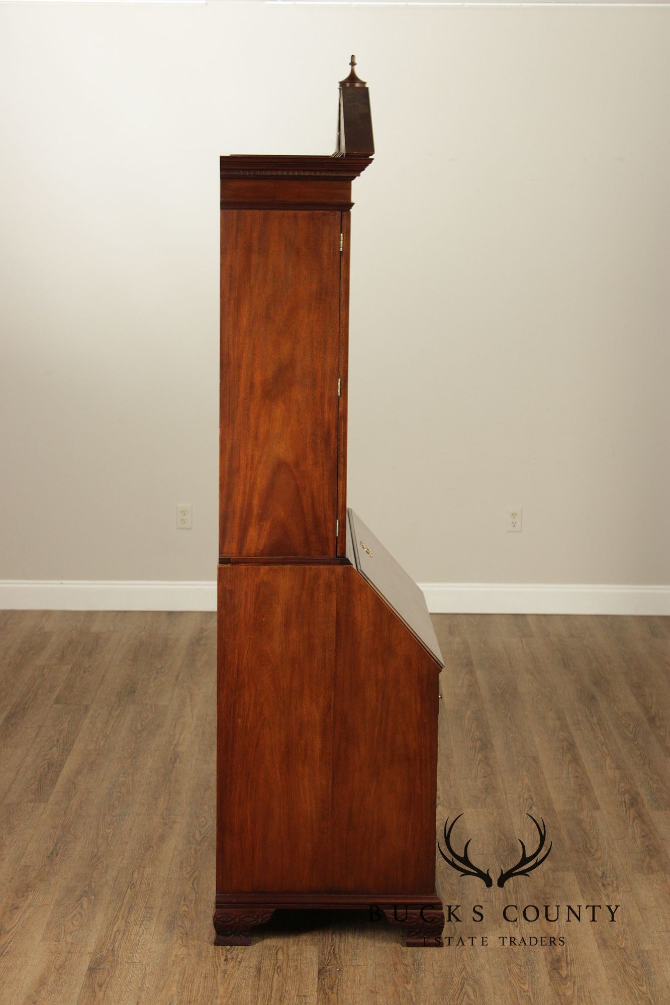 Baker Historic Charleston Collection Chippendale Style Mahogany Secretary Desk