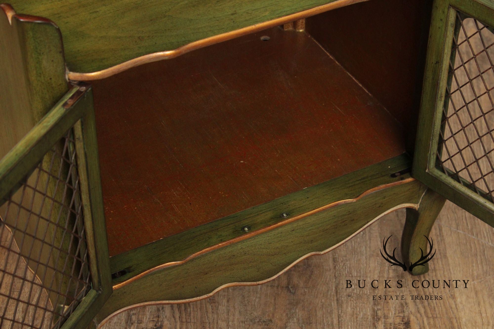 French Louis XV Style Vintage Pair Of Painted Nightstands