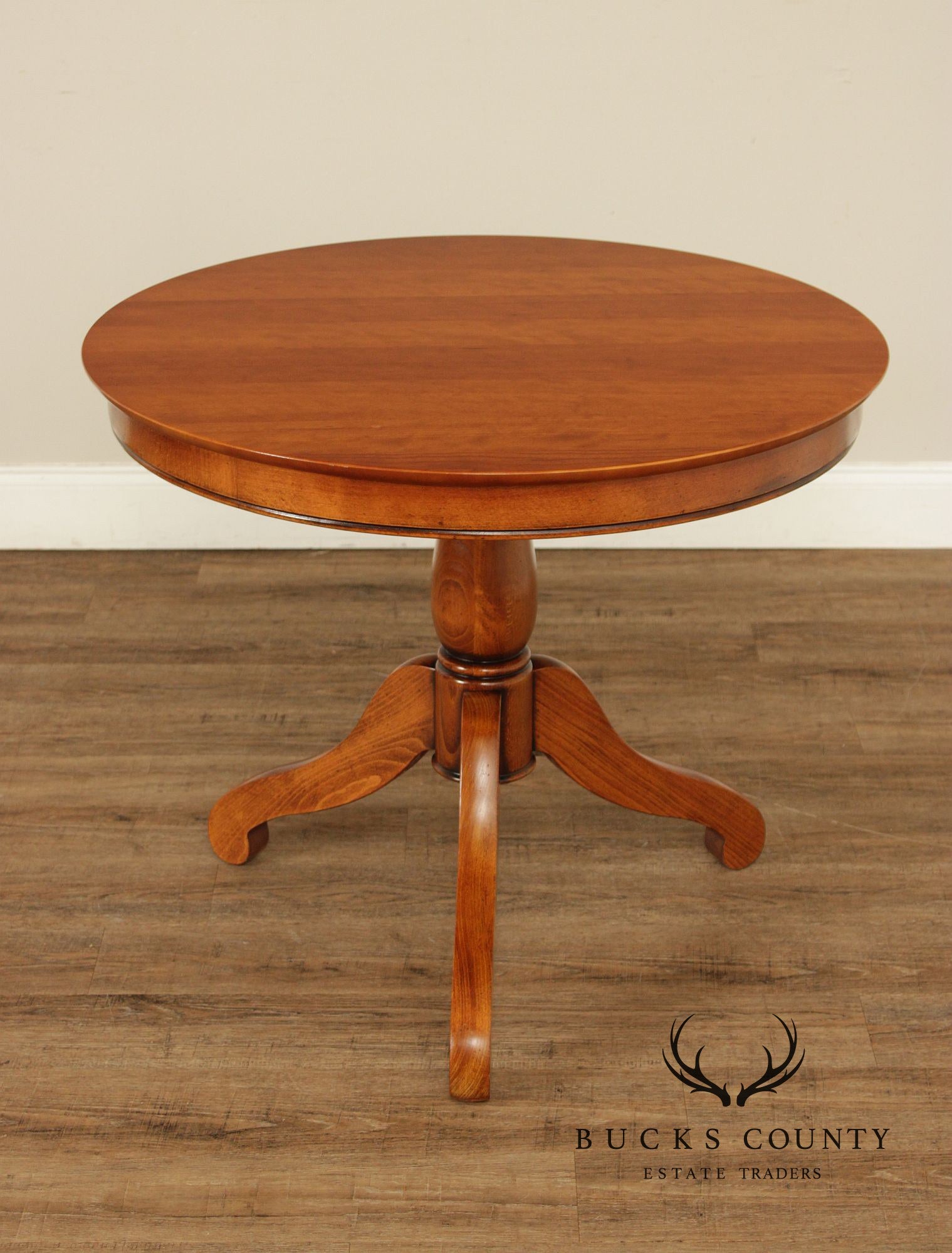 Grange France Round 33" Cherry Pedestal Side Table