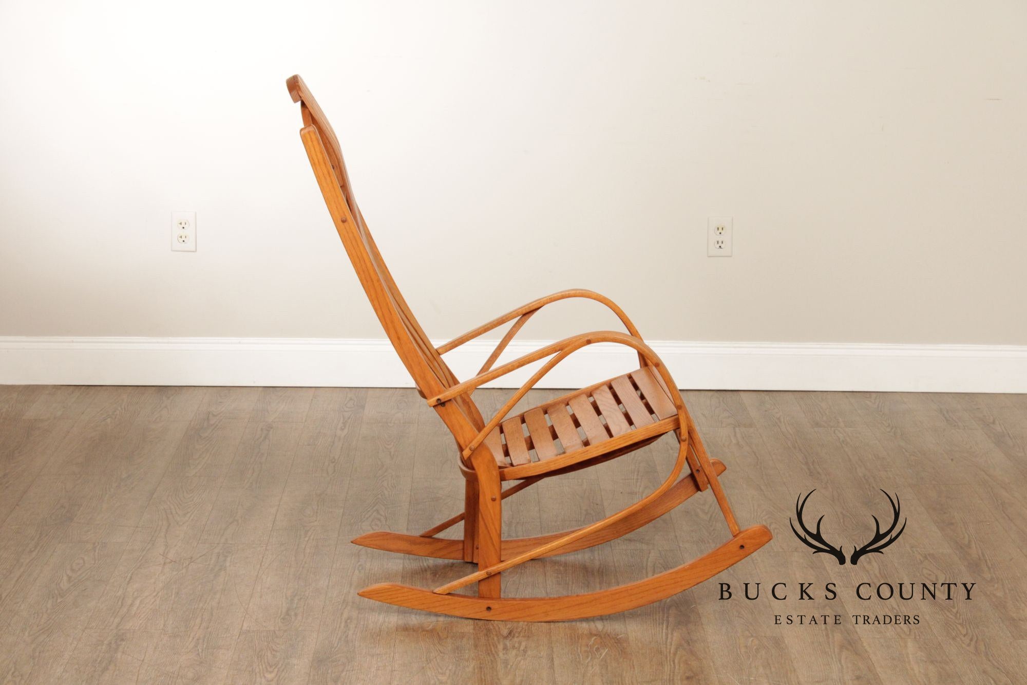Adirondack Style Oak Bentwood Rocker
