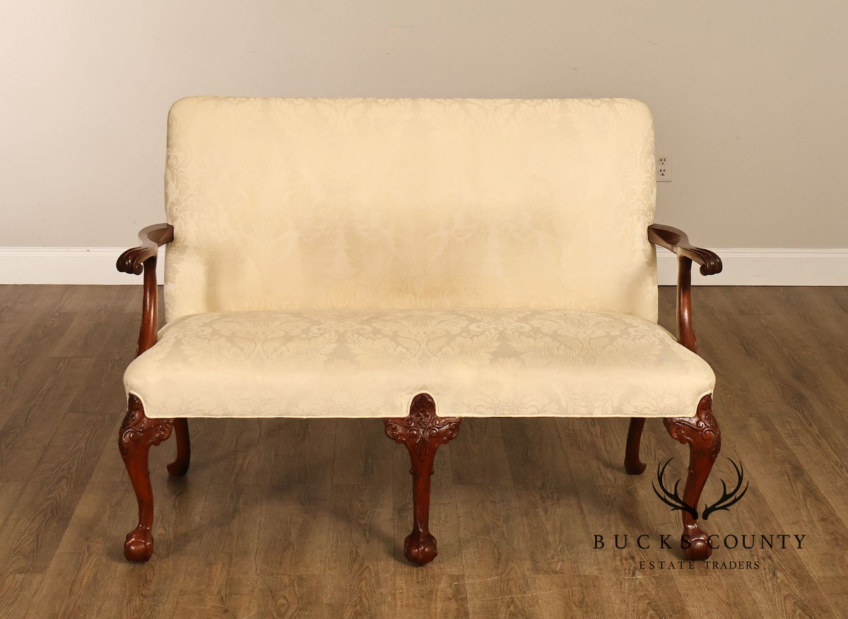 Southwood Chippendale Style Carved Frame Settee