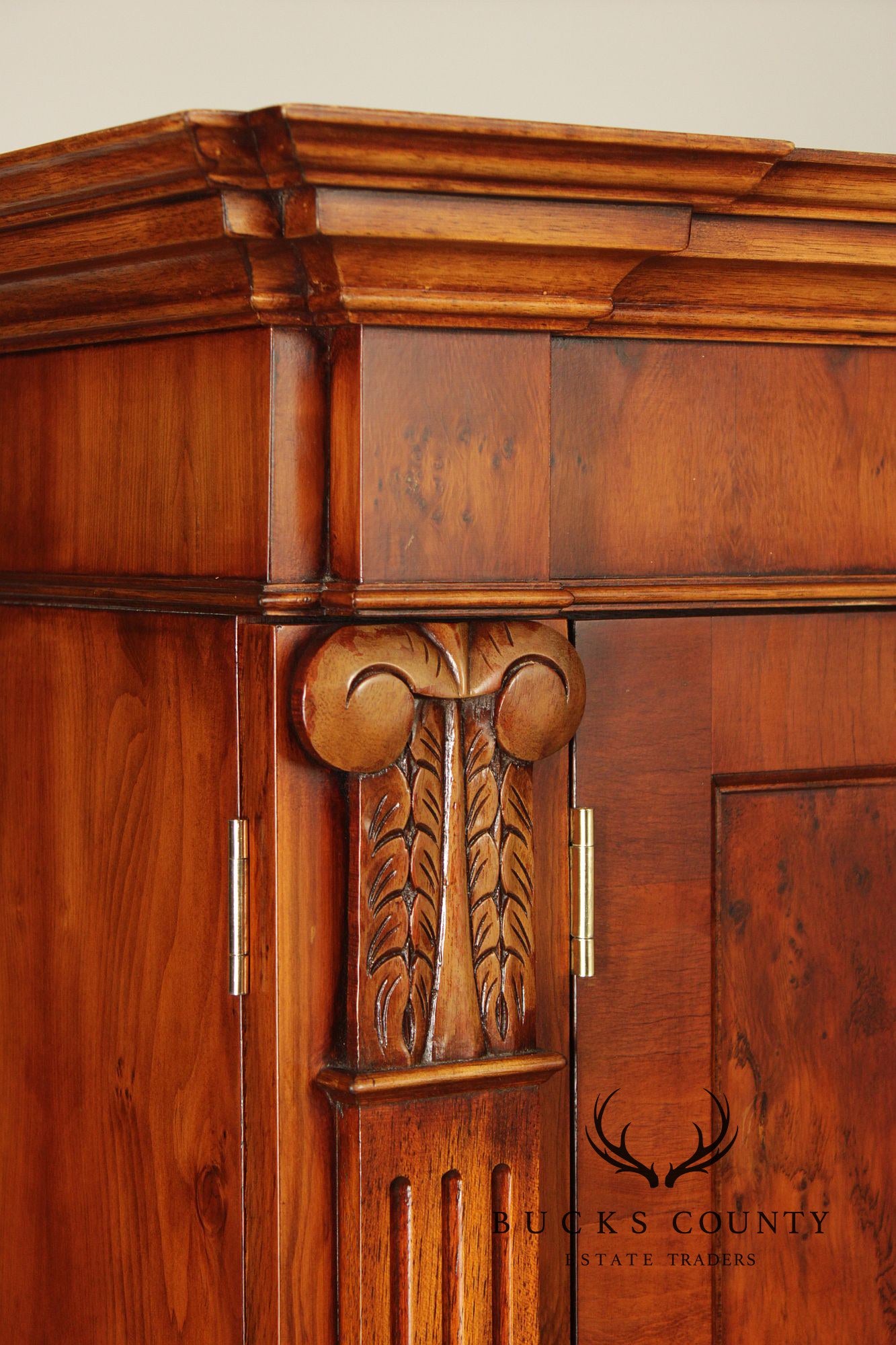 Trosby Furniture English Mahogany Armoire Cabinet