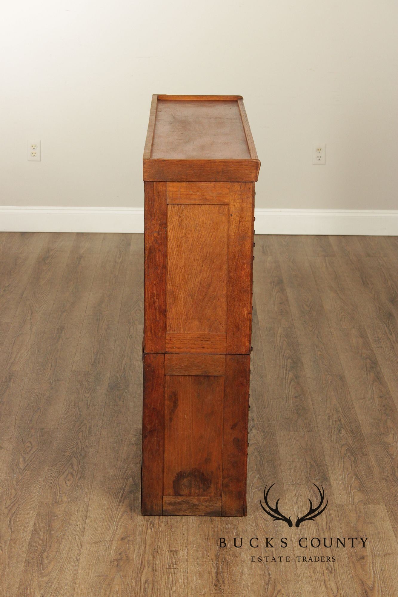 Antique Oak Printer's File Cabinet