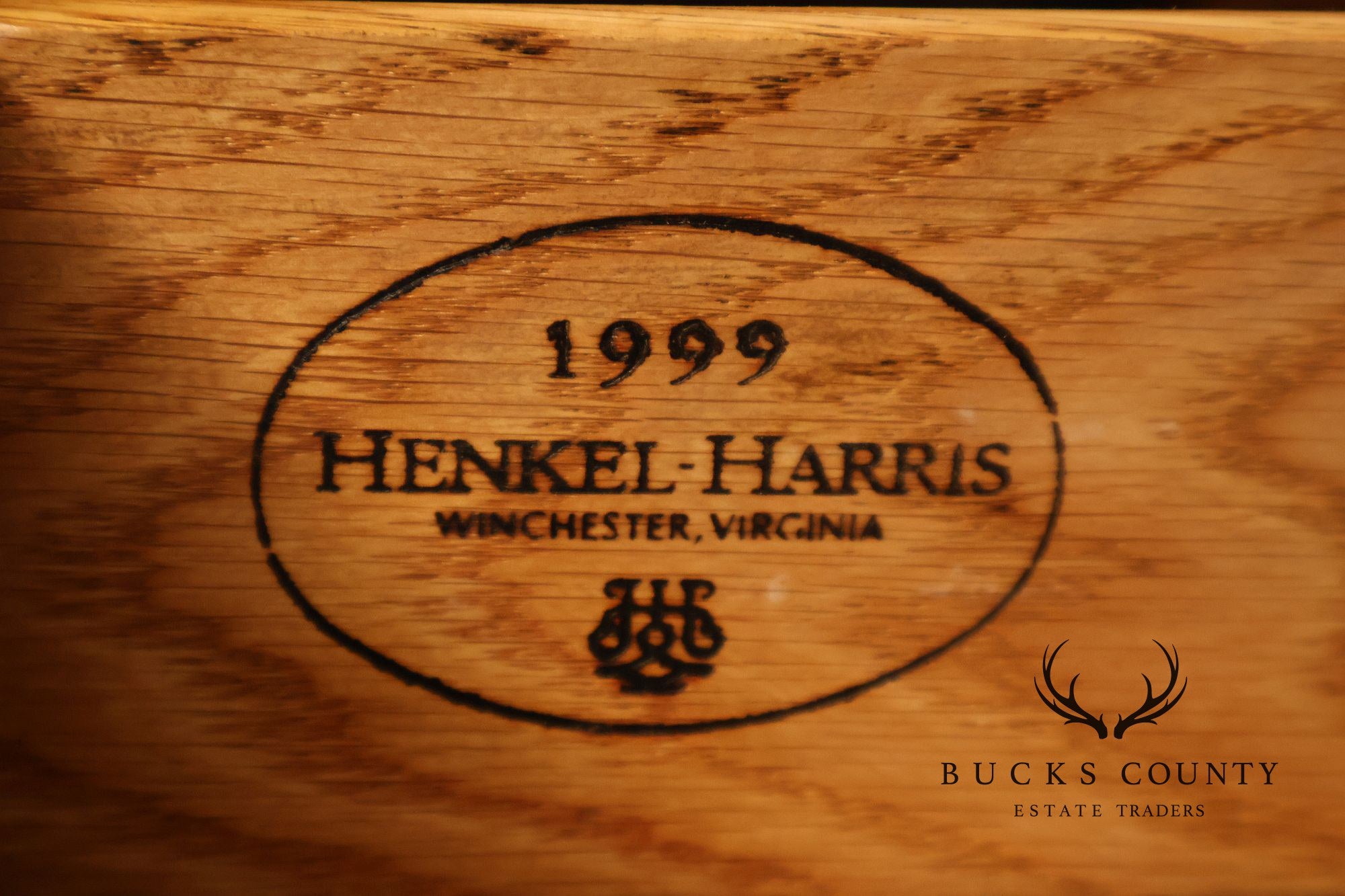 Henkel Harris Georgian Style Mahogany Demilune Console