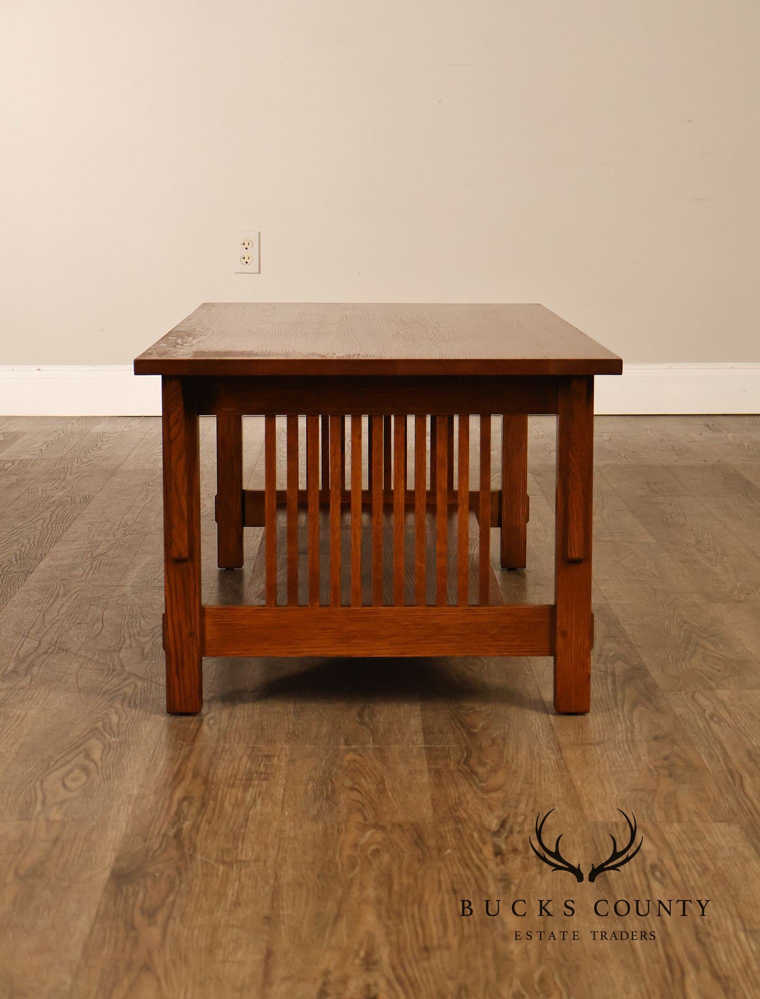 Stickley Mission Collection Oak Spindle Coffee Table