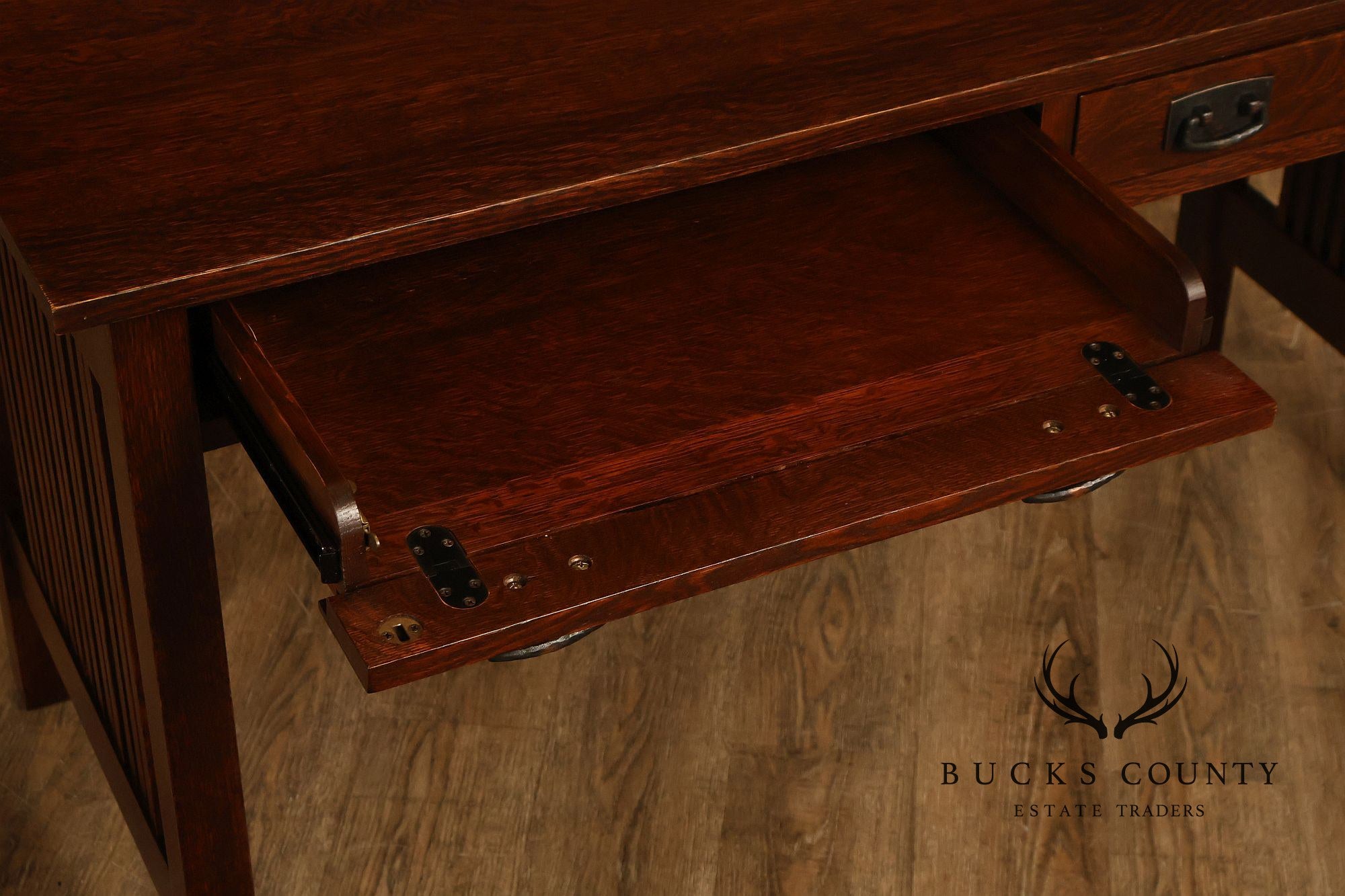 Stickley Mission Collection Oak Spindle Library Desk