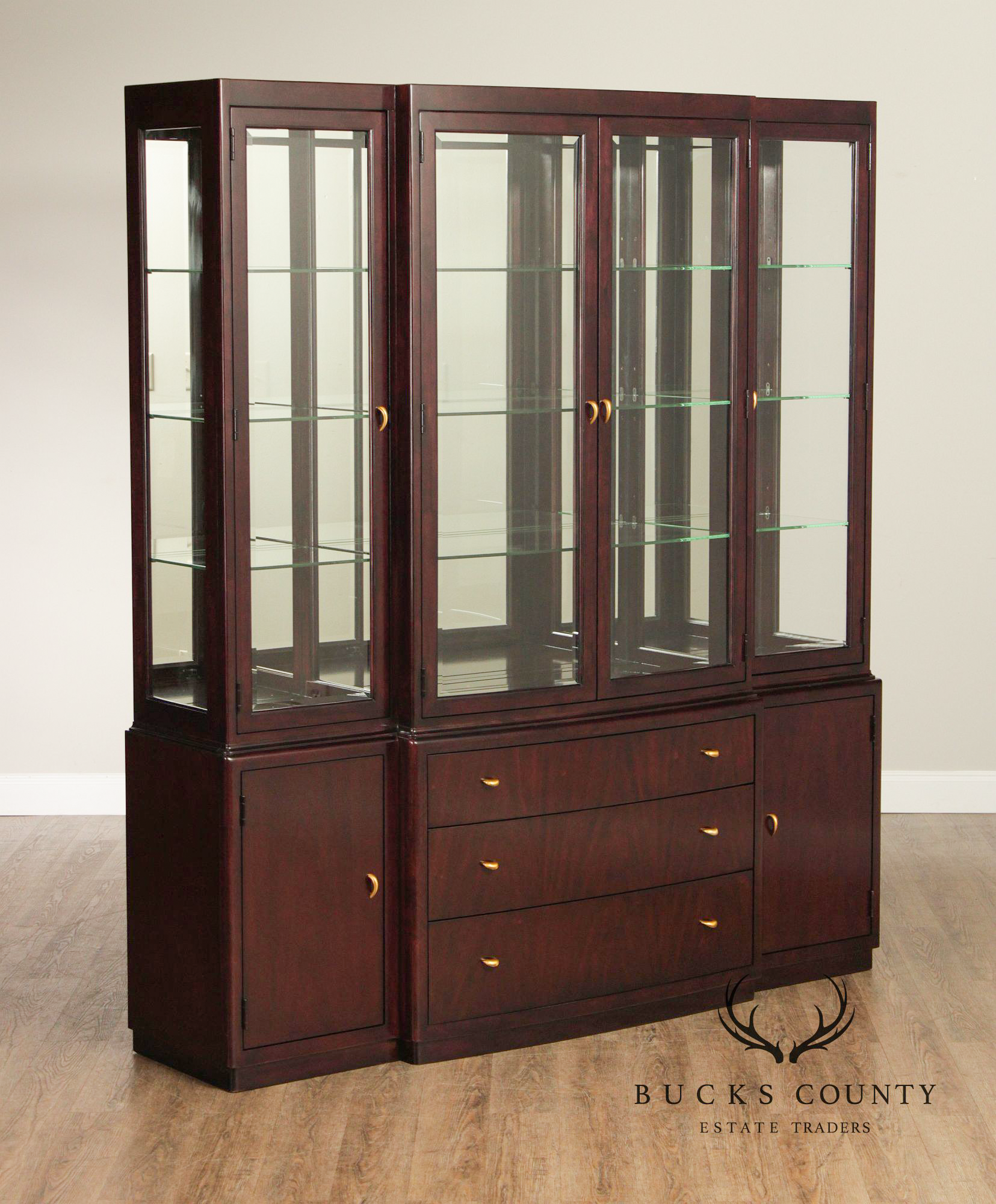 Thomasville Contemporary Style Glass Display China Cabinet