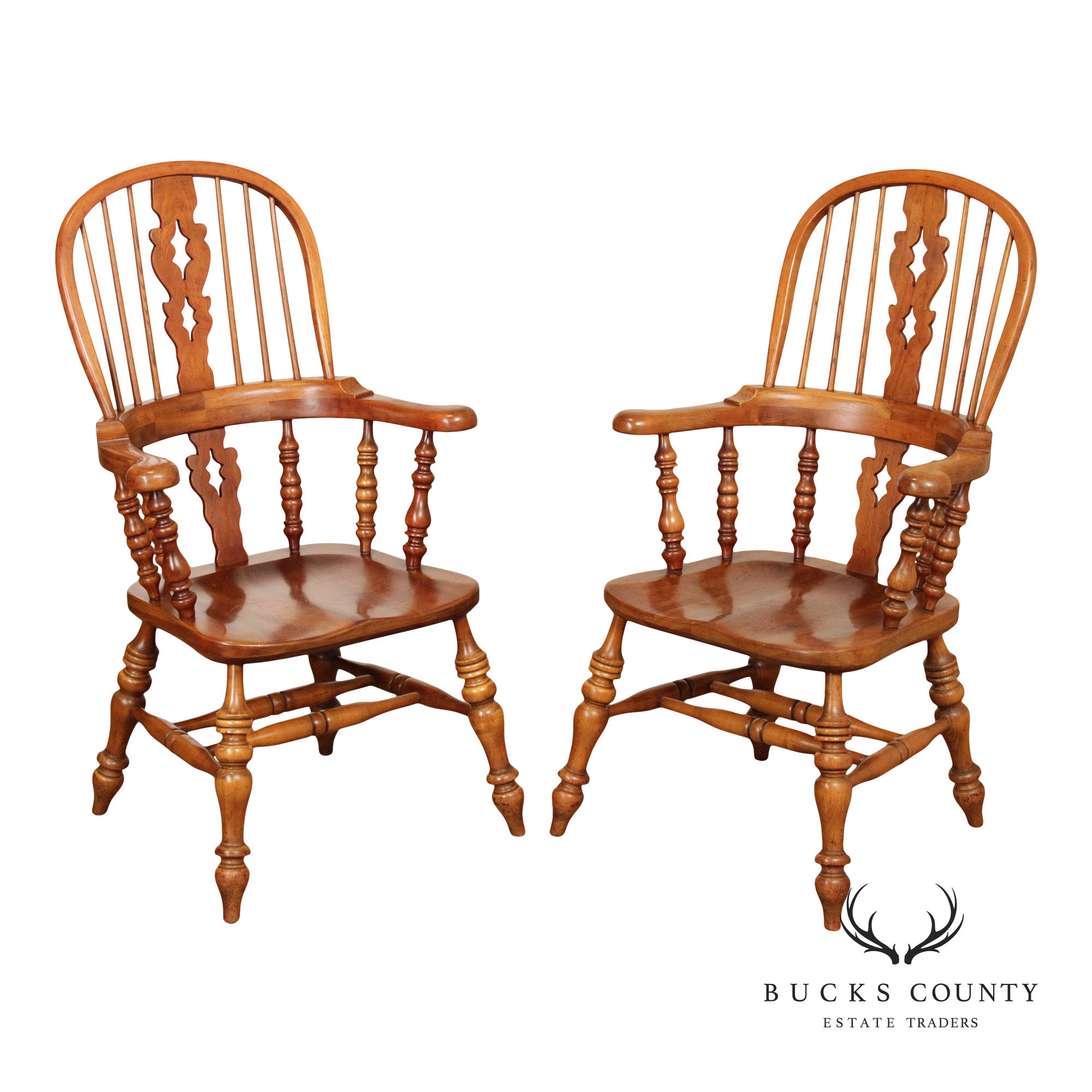 Stickley Cherry Valley Pair of Windsor Armchairs
