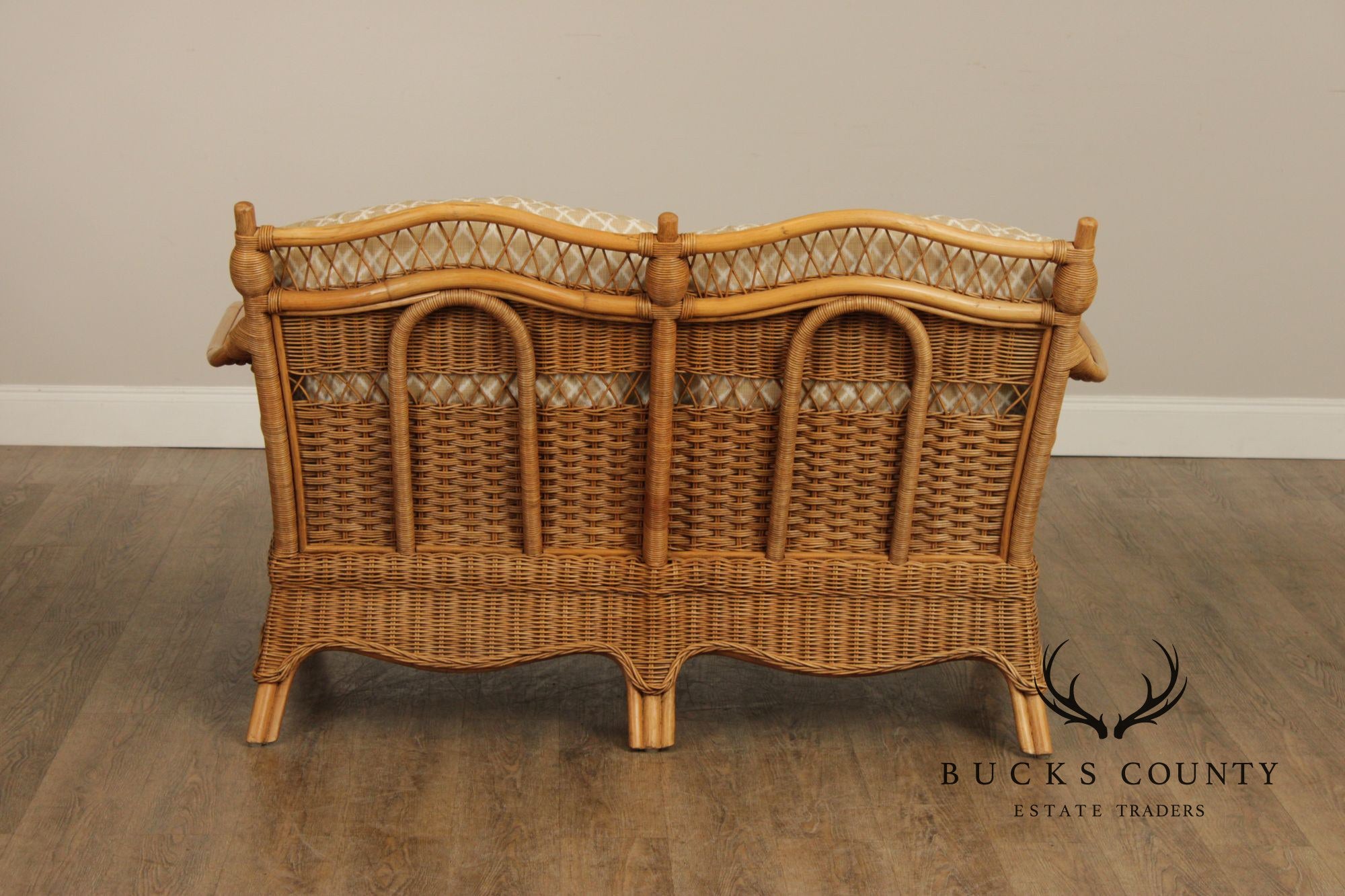 Braxton Culler Rattan and Wicker Loveseat
