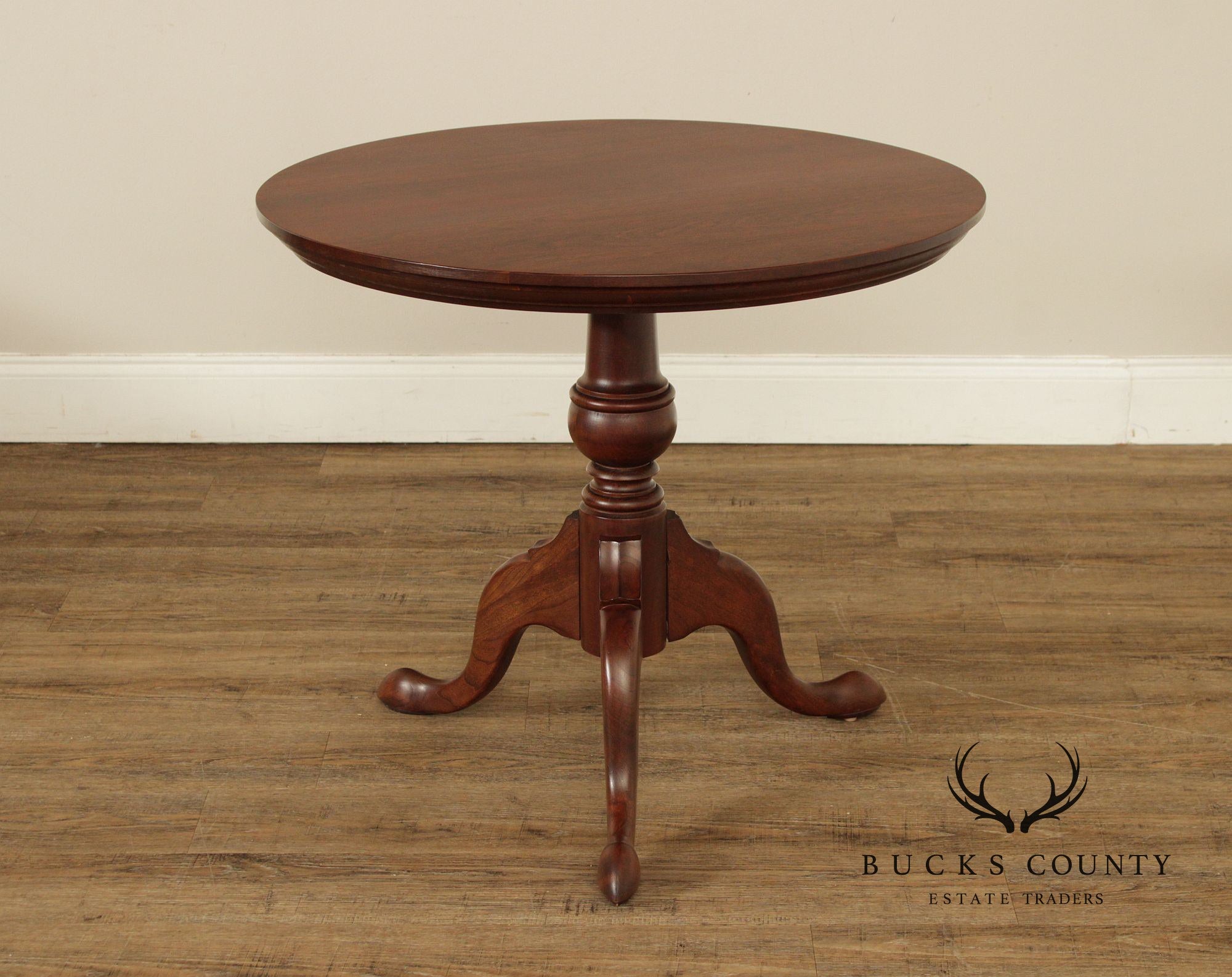 Pennsylvania House Chippendale Style Round Cherry Side Table