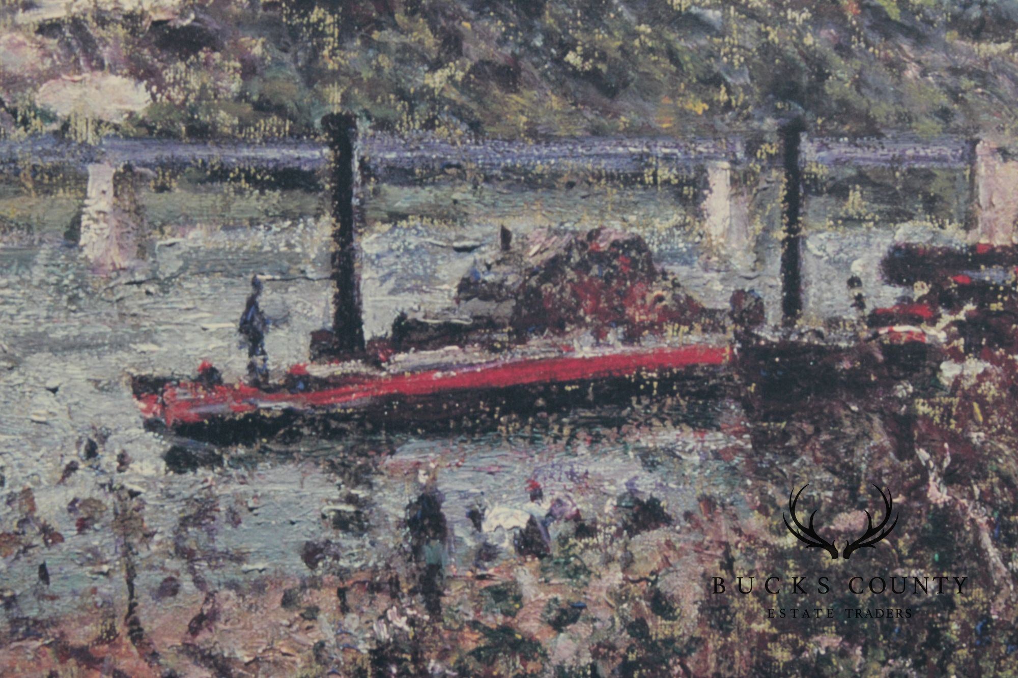 Alfred Sisley Impressionist Print, 'Overcast Day at Saint-Mammès'