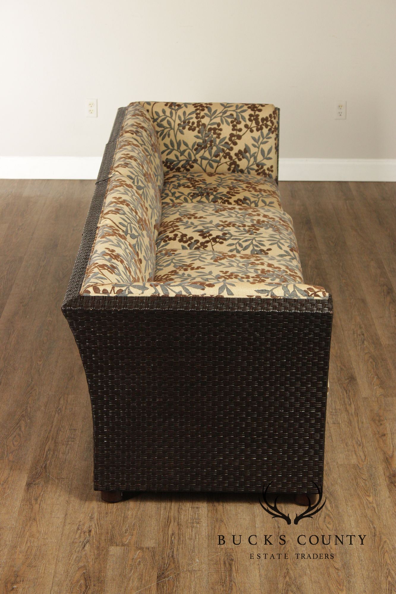 Orlando Diaz-Azcuy For McGuire Cambay Woven Wicker4 Part Sectional Sofa