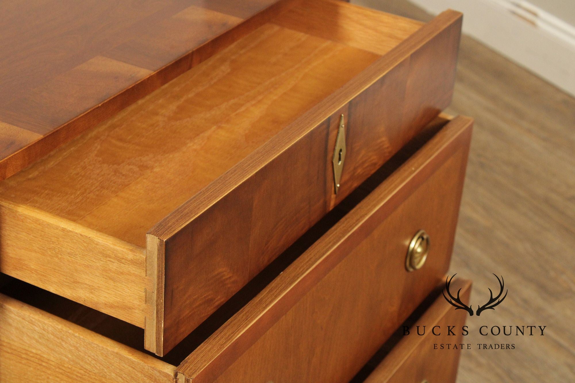 Century Furniture Biedermeier Style Pair of Bedside Chests