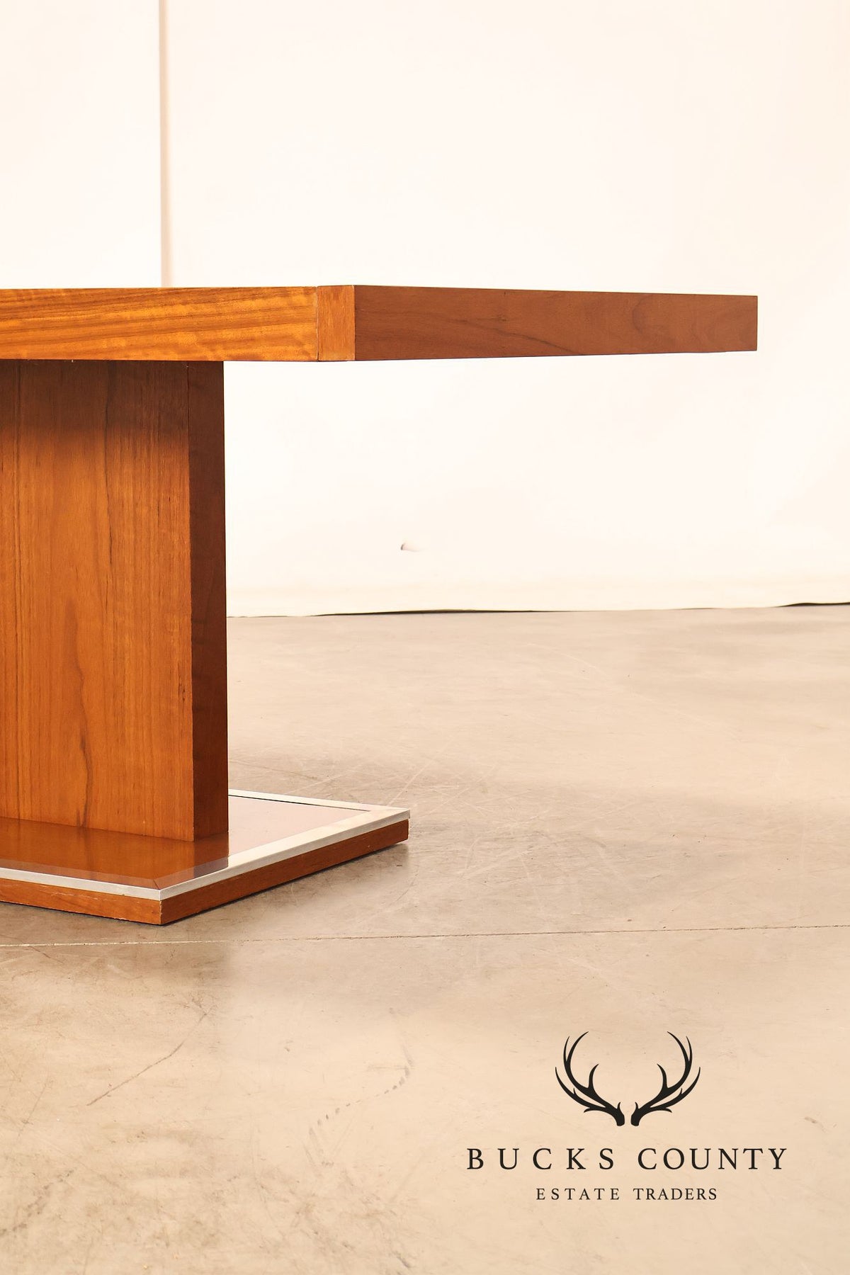 Milo Baughman Walnut Pedestal Dining Table