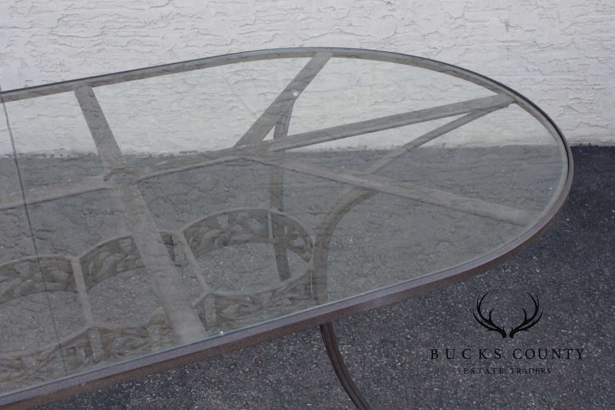 Woodard Oval Glass Top Outdoor Dining Table