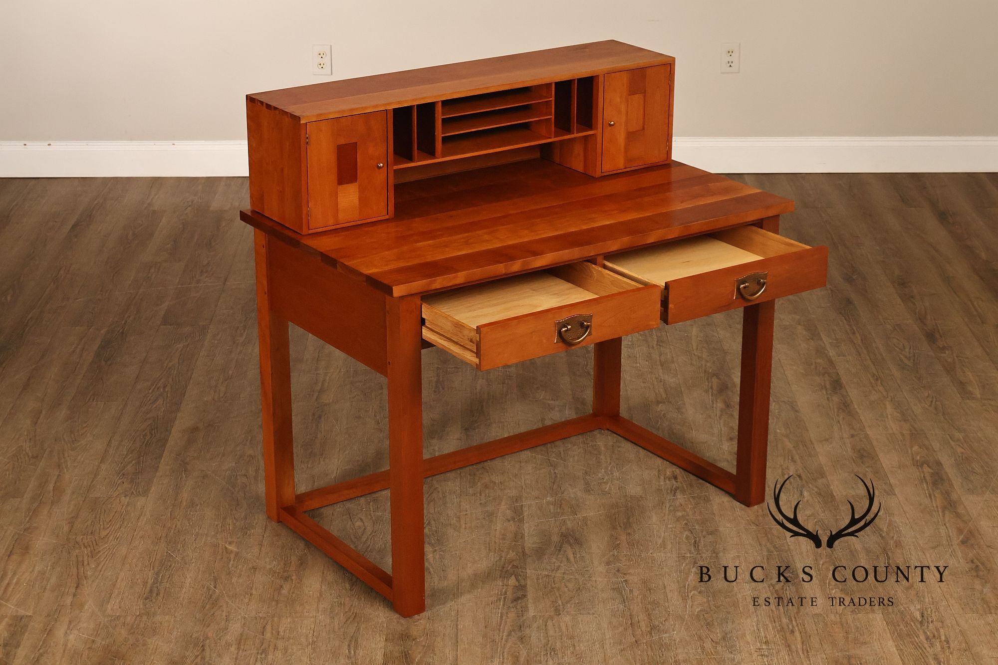Stickley Mission Collection Cherry Writing Desk With Organizer Top