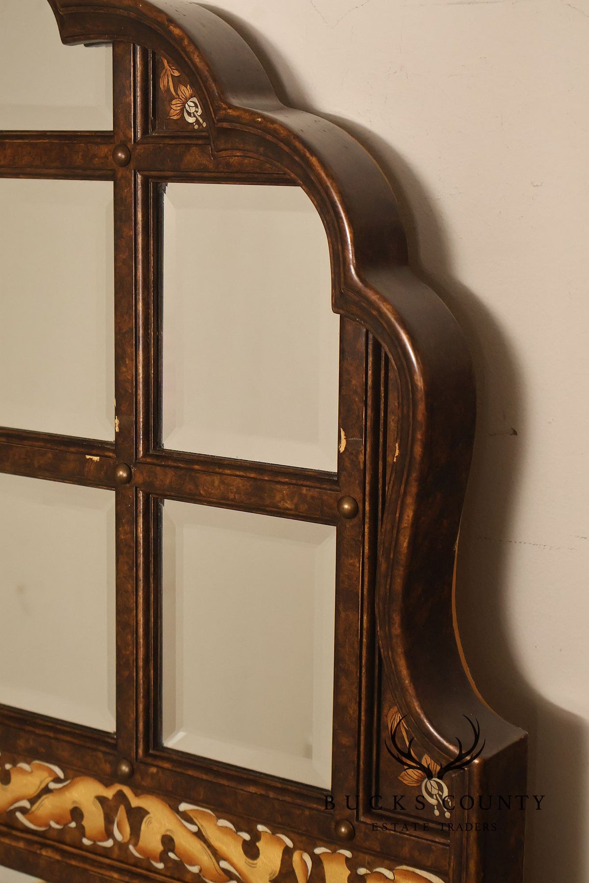 John Widdicomb British India Large Beveled Panel Wall Mirror